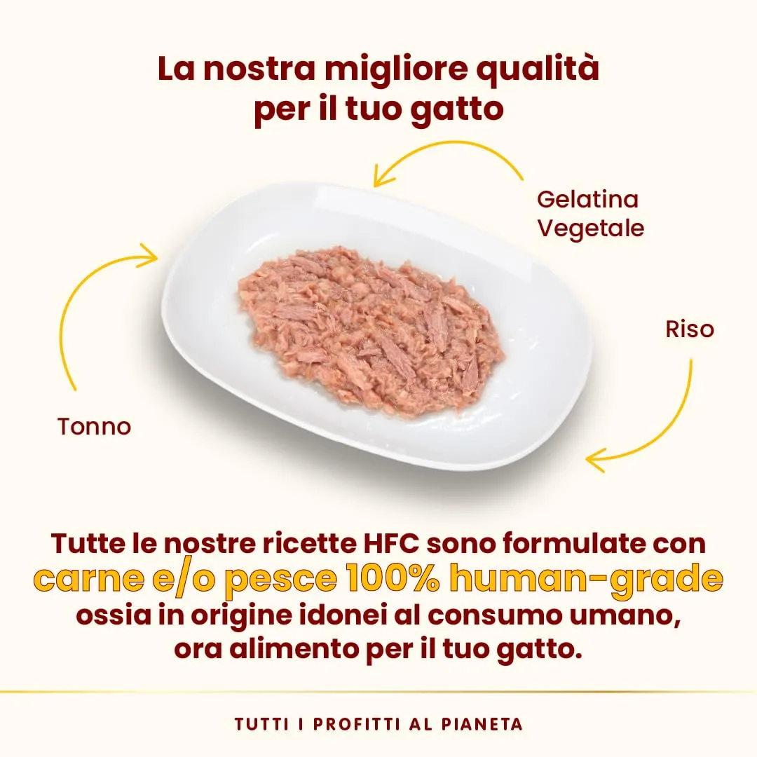 Almo Nature HFC Jelly Alimento Umido per Gatti Adulti Tonno 70g (Confezione da 24) - immagine 3