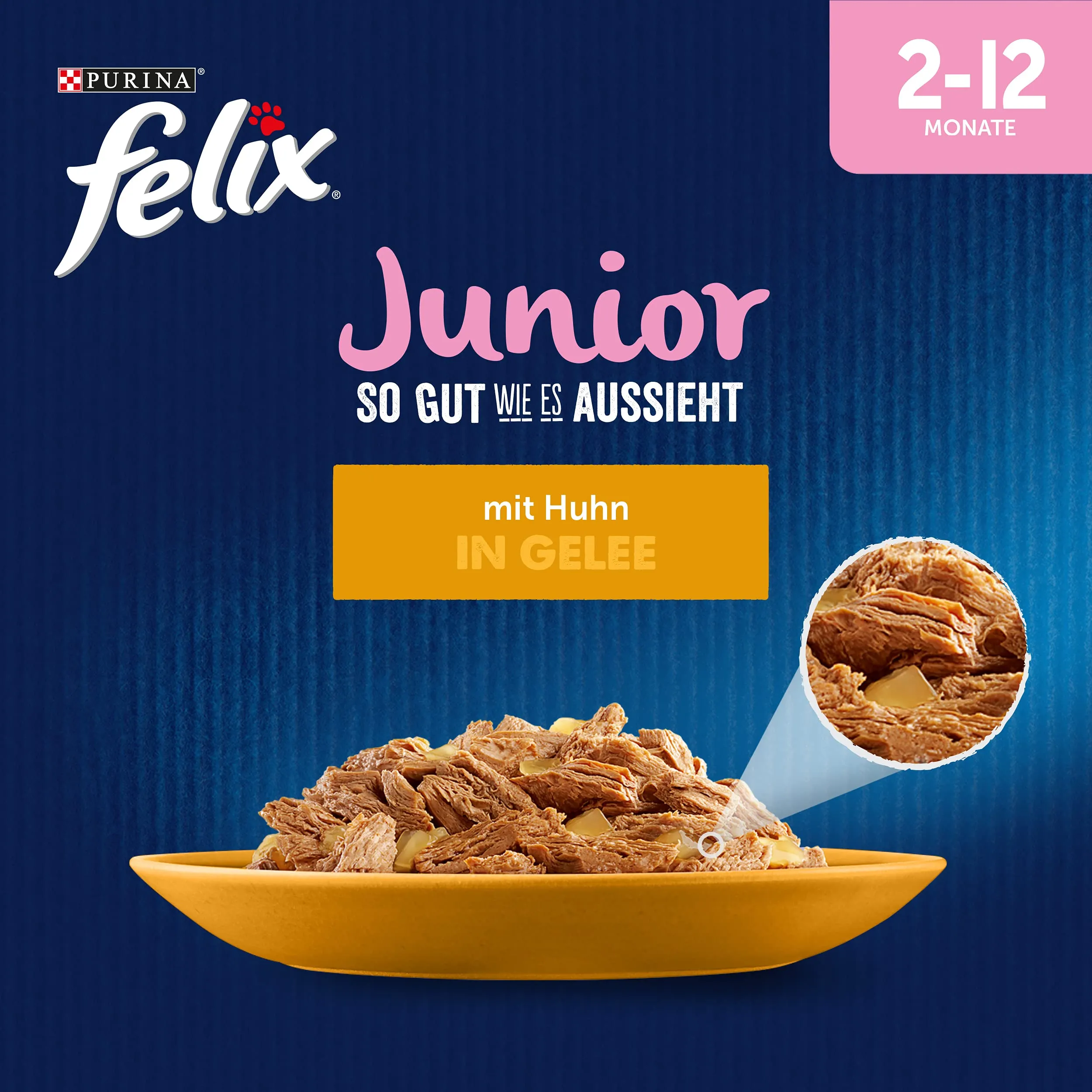 Felix Così come appare Junior Cibo Umido in Gelatina con Pollo, 26 x 85 g - immagine 3