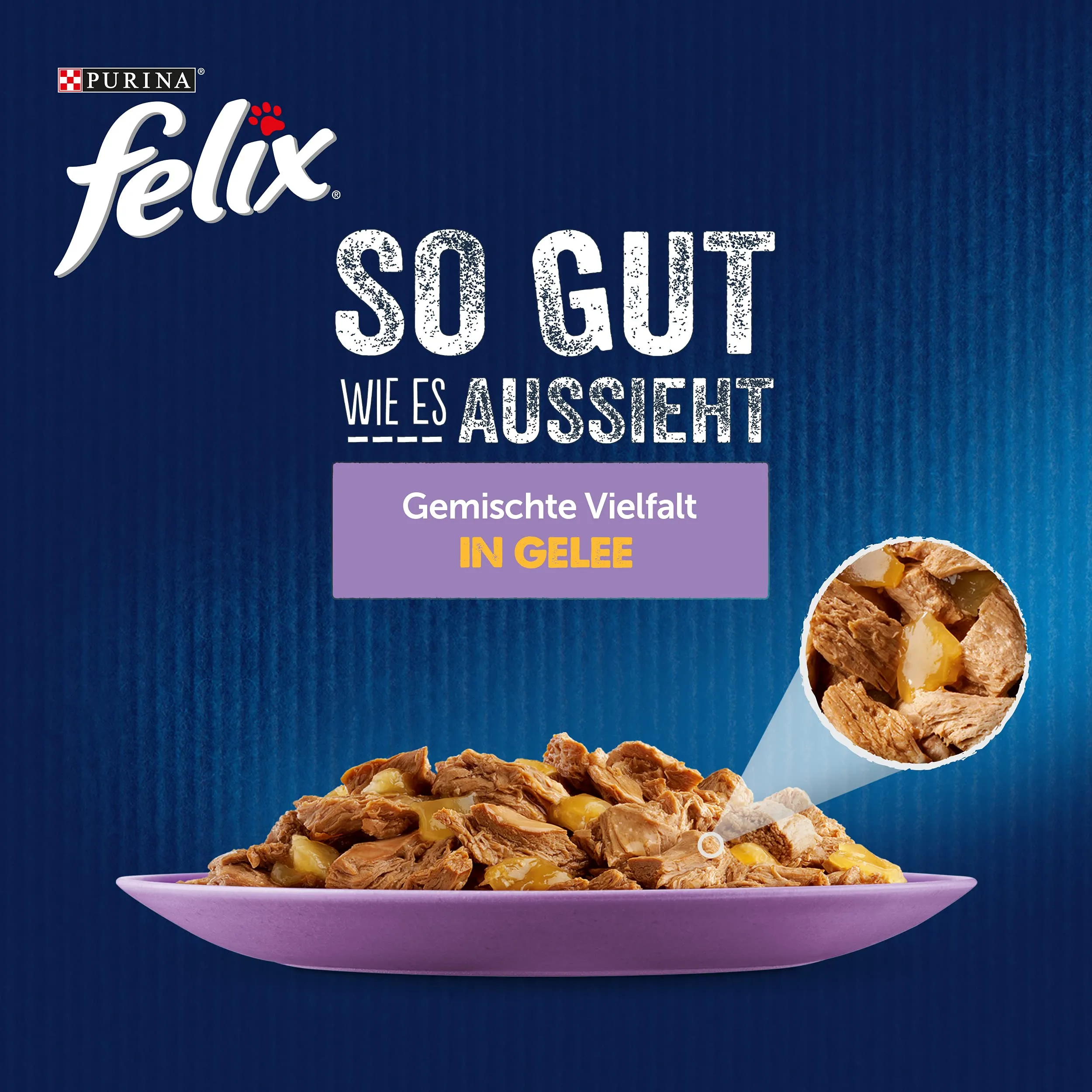 Felix Cibo Umido per Gatti, Varietà Mista in Gelatina, 44 x 85 g - immagine 3