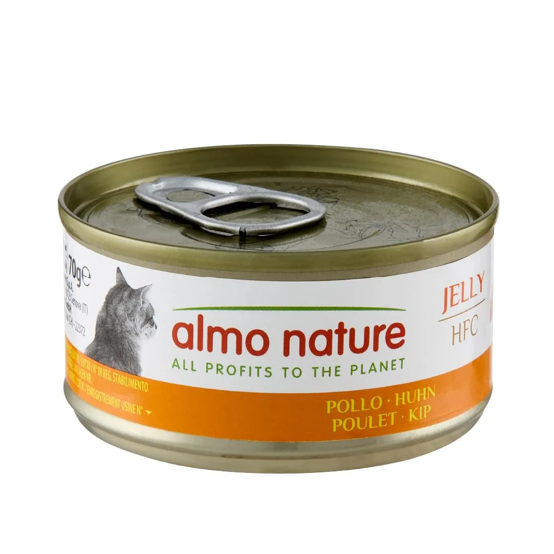 Almo Nature HFC Jelly Pollo per Gatti Adulti, 70g (Confezione da 24) - immagine 1