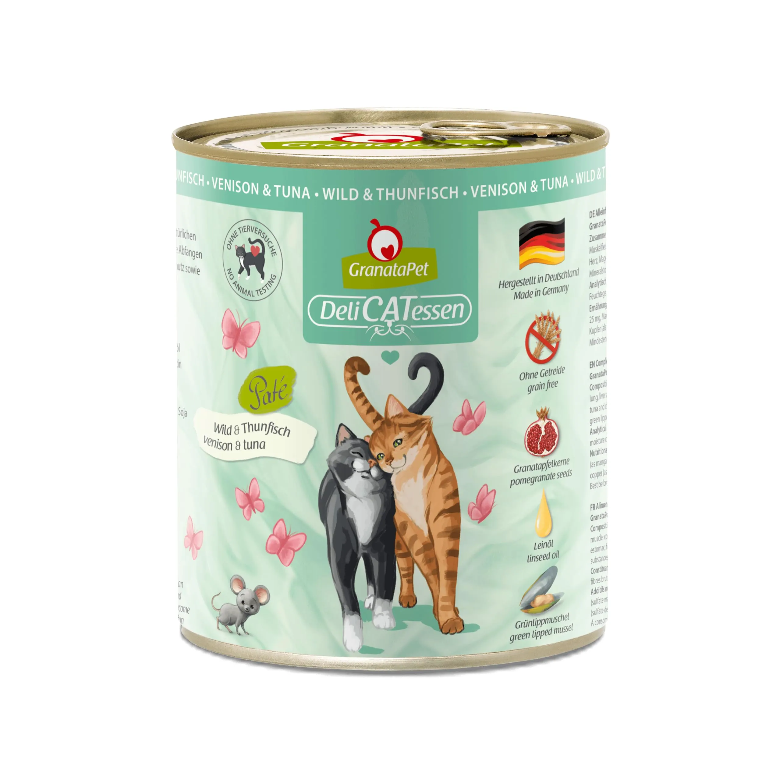 GranataPet DeliCatessen Wild & Tonno, Cibo Umido per Gatti senza Cereali, 6 x 800 g - immagine 1
