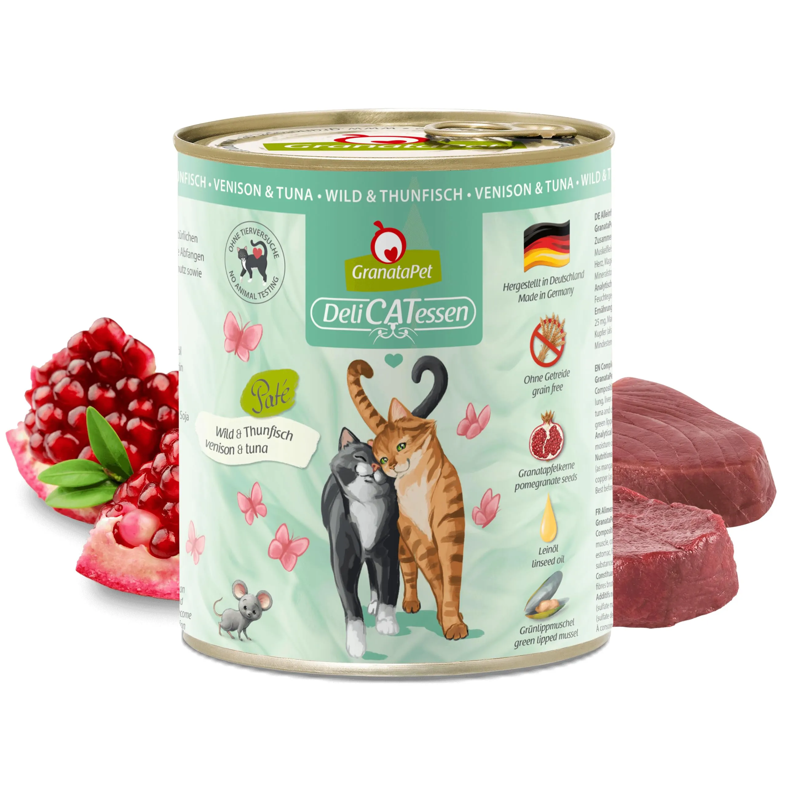 GranataPet DeliCatessen Wild & Tonno, Cibo Umido per Gatti senza Cereali, 6 x 800 g - immagine 2
