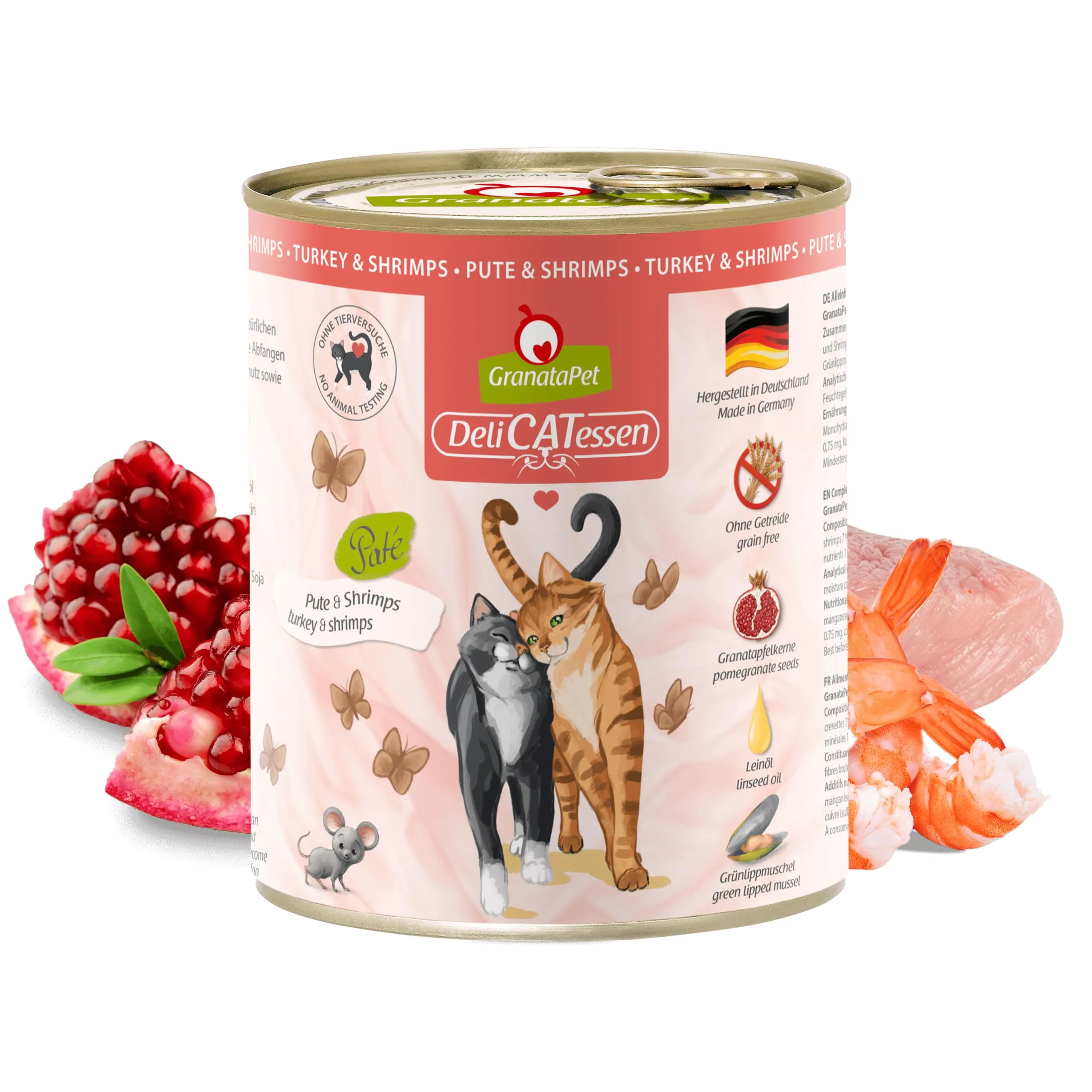 GranataPet DeliCATessen Tacchino & Gamberetti, 6 x 800g - immagine 2