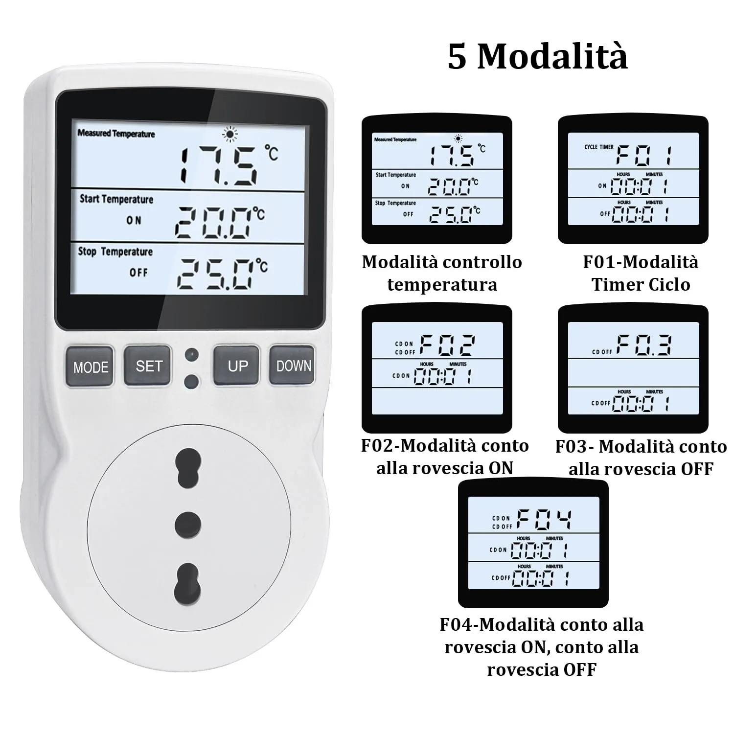 KETOTEK KT3100BL Presa Termostato Digitale 220V con Sonda da 3 Metri - immagine 3