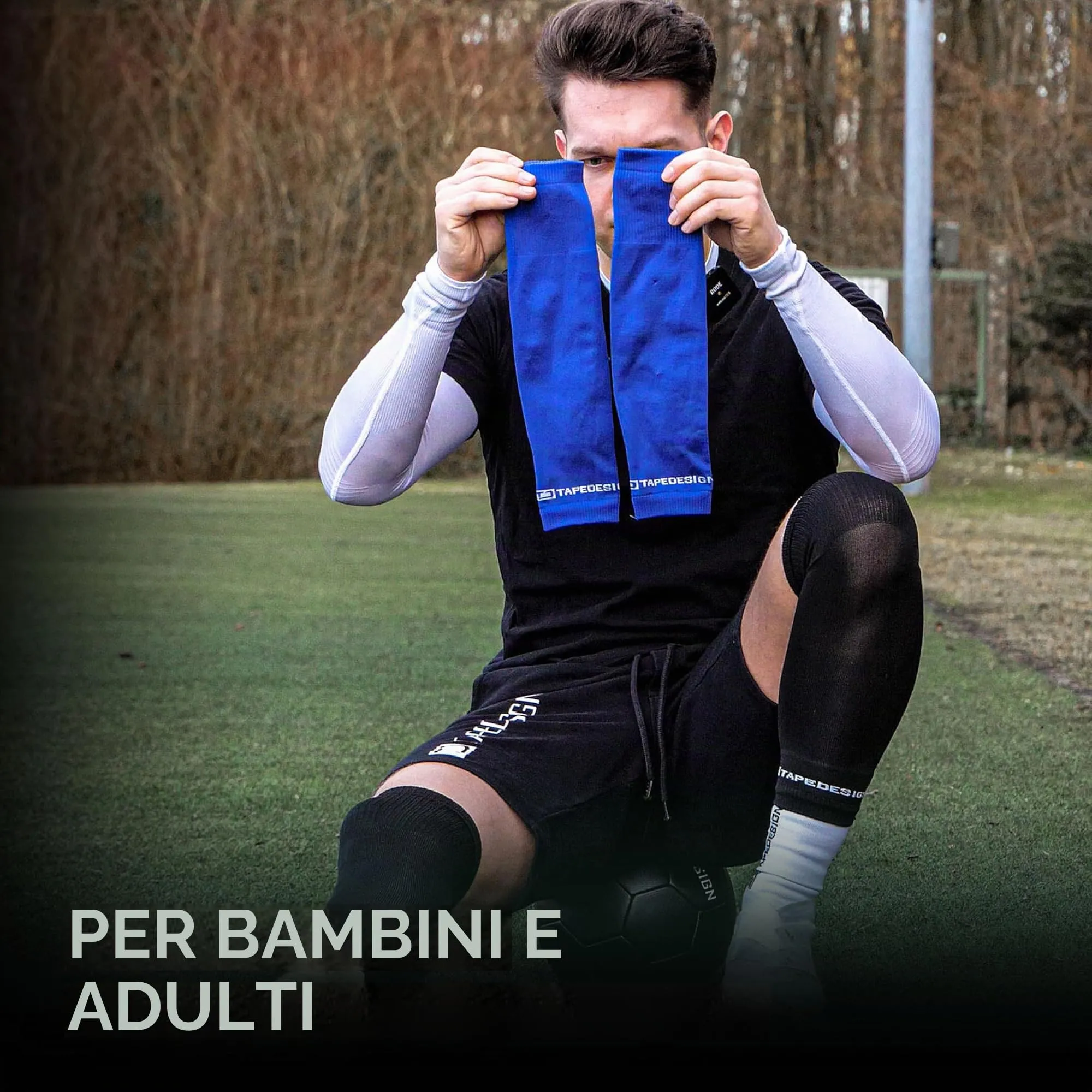 Tapedesign Scaldamuscoli Traspiranti Unisex, Azzurro - immagine 5
