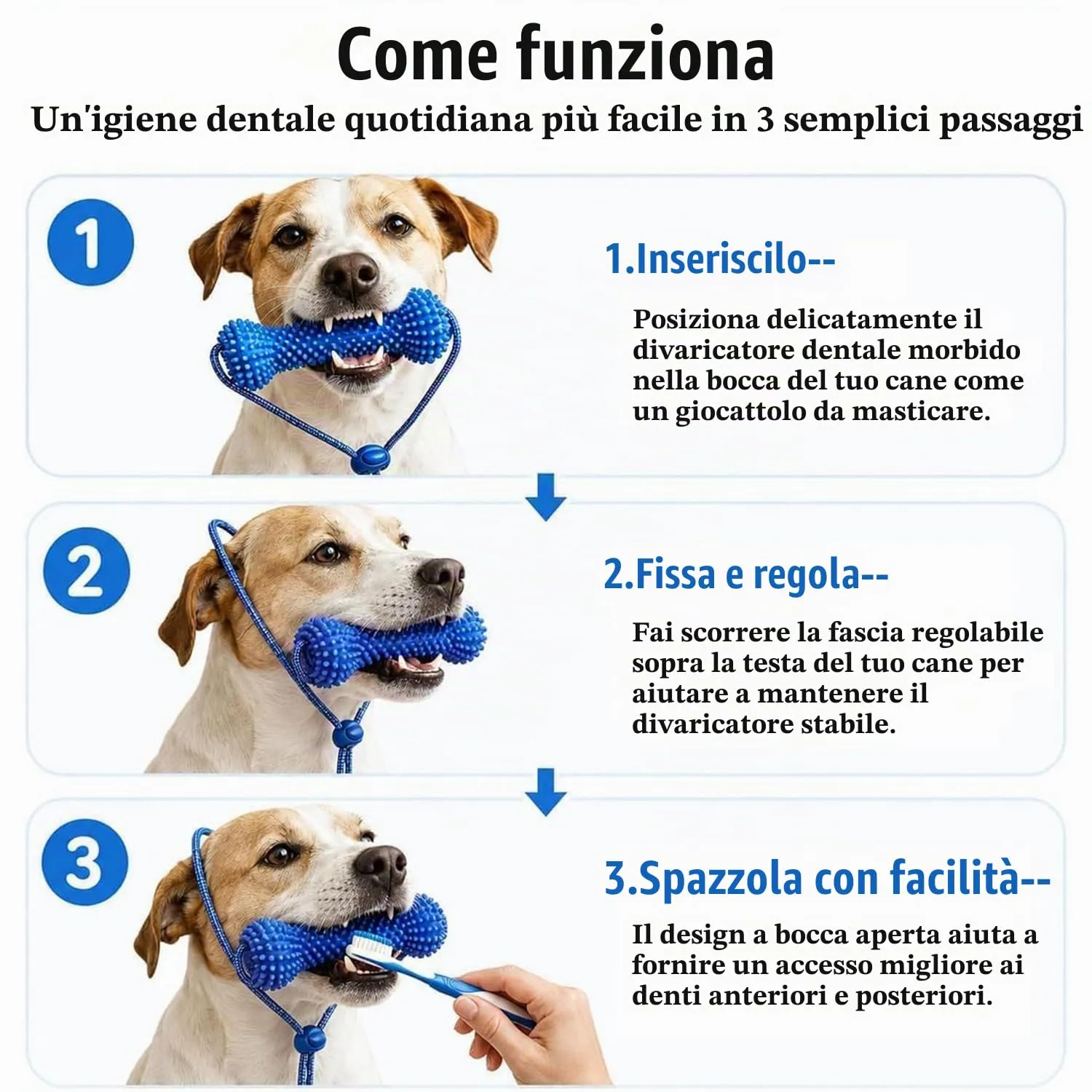 STOAT Giocattolo cane 2-in-1 per masticazione e pulizia dentale, gomma per cani aggressivi, cura orale per cani piccole, medie e grandi - immagine 3