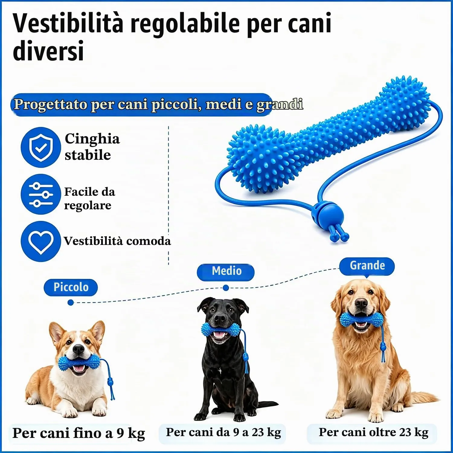 STOAT Giocattolo cane 2-in-1 per masticazione e pulizia dentale, gomma per cani aggressivi, cura orale per cani piccole, medie e grandi - immagine 6