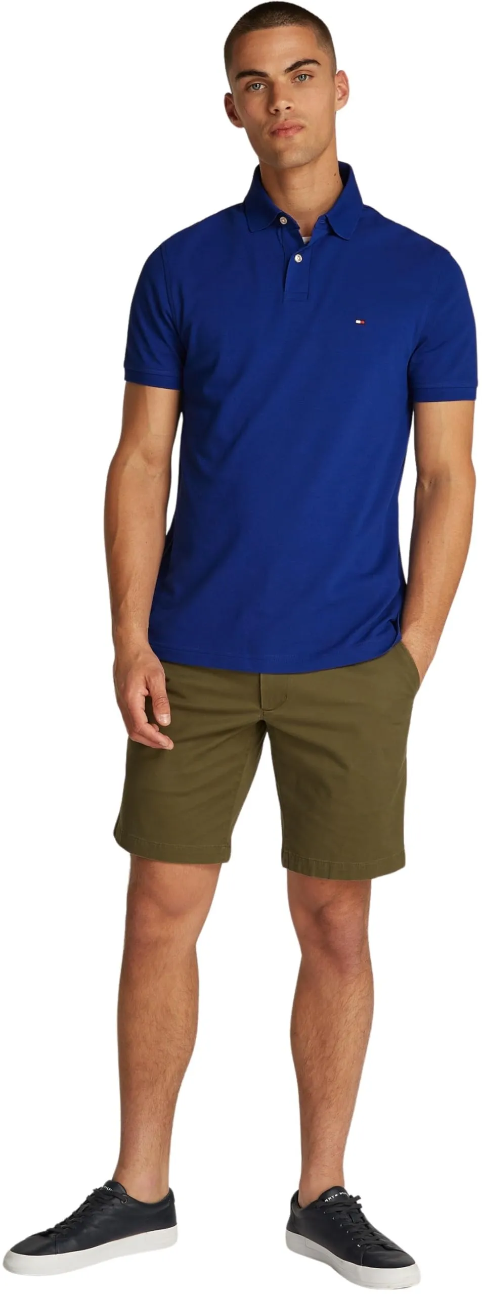 Tommy Hilfiger Polo Maniche Corte Regular Fit, Blu Wedge Blue, XL - immagine 6