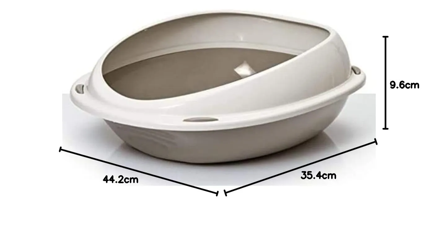 Aimé Lettiera Gatto Ovale con Bordo Amovibile, 45 x 36 x 15,5 cm - immagine 3