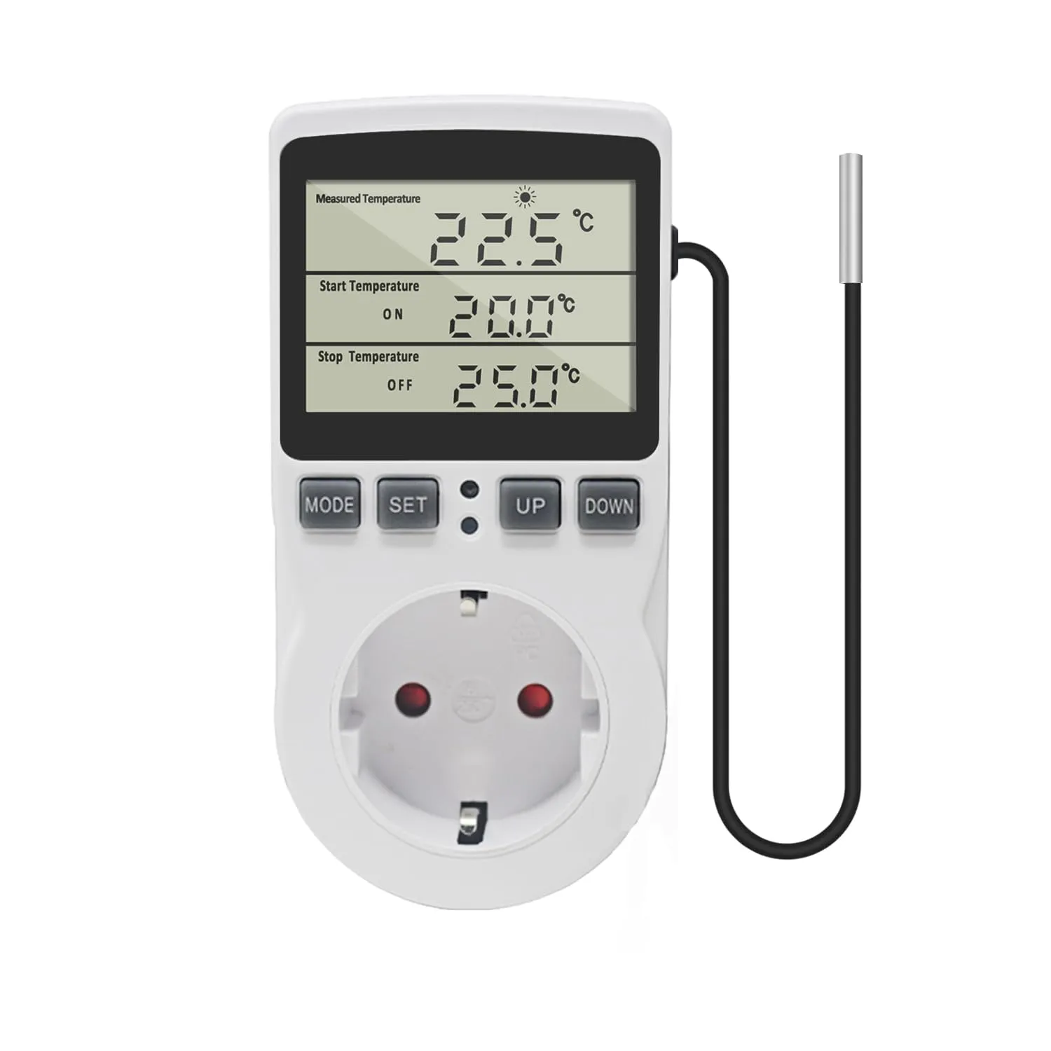 KETOTEK KT3100 Digitale Presa Termostato Regolatore di Temperatura con Sonda 220V per Riscaldamento e Raffreddamento - immagine 1