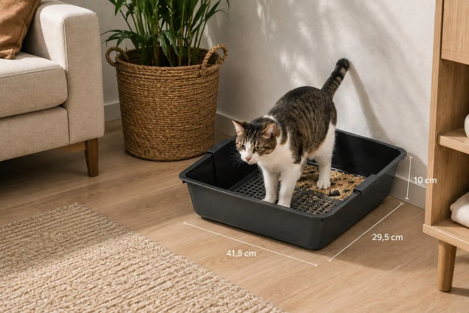 Savic Litter Tray con Setaccio, Grigio, 29,5x41,5x10 cm - immagine 3