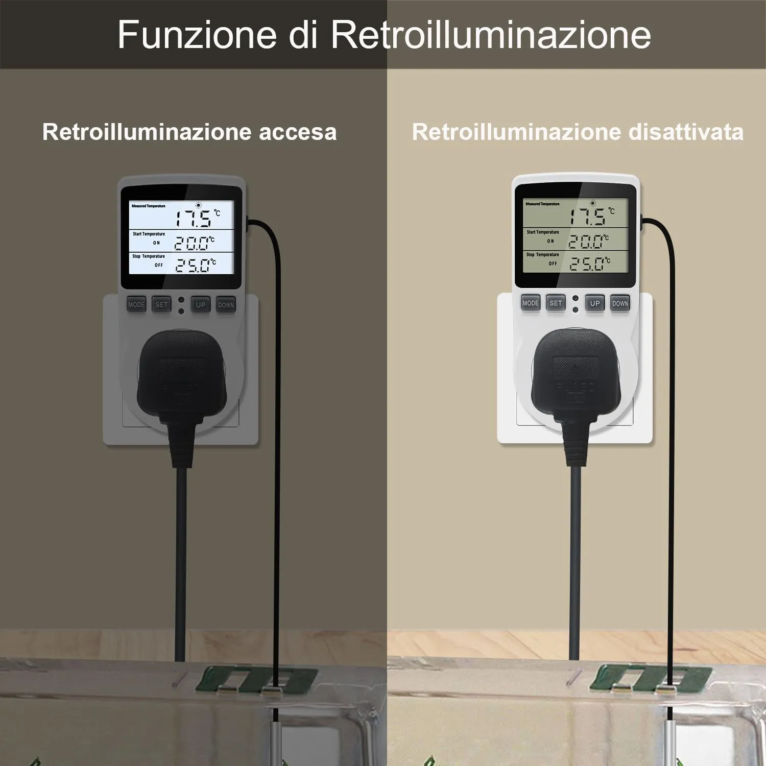 KETOTEK KT3100BL Presa Termostato Digitale con Sonda da 3 Metri, 220V-230V per Riscaldamento e Raffreddamento - immagine 5