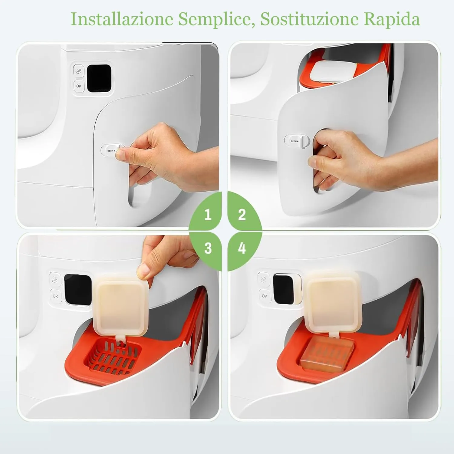 Deodorante per Lettiera Autopulente Depets N50 2.0 per Pura Max, Max 2, Max Pro, 3 Pezzi - immagine 3