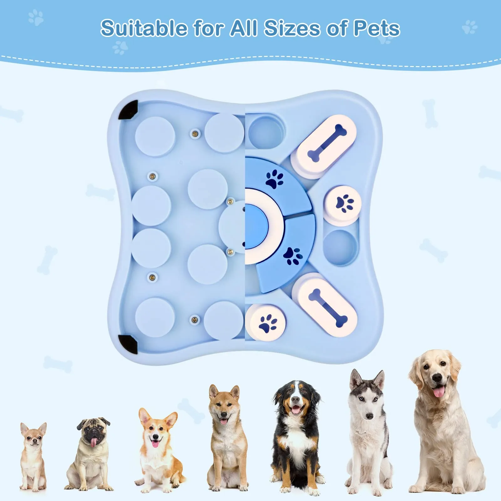 JOPHEK Giocattolo di Intelligenza Interattivo con Dispenser di Premi per Cani e Gatti, IQ Training per Piccola, Media e Grande Taglia - immagine 4