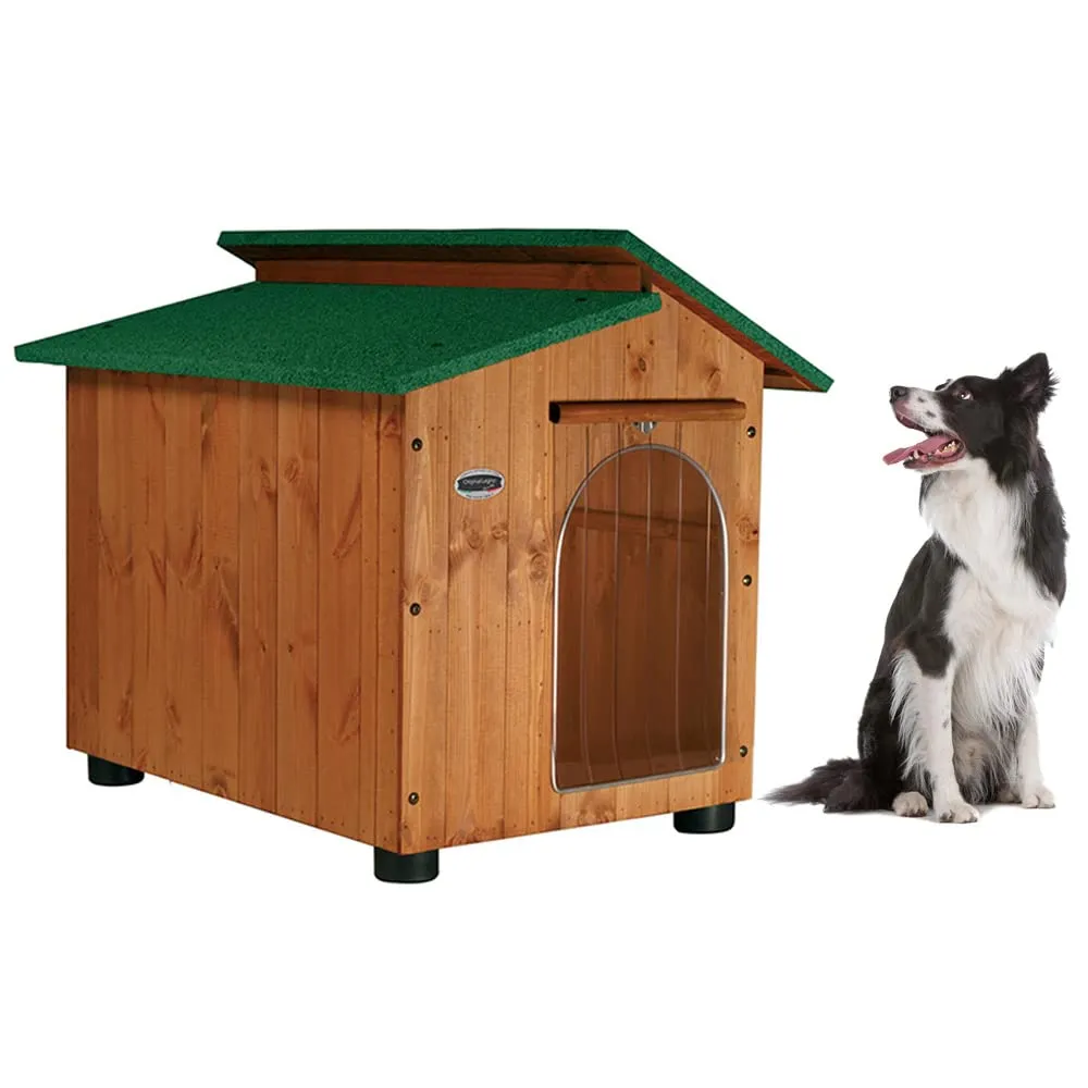 Original Legno Cuccia in Legno per Cani da Esterno mod. Alpi C Setter 70x90xH80 - immagine 1