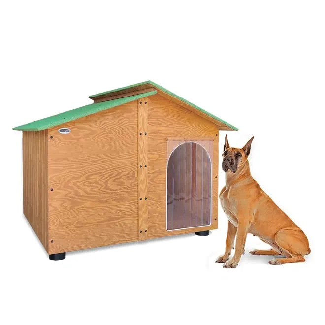 Original Legno Cuccia in Legno per Cani da Esterno mod. Alpi F - Extra Large 150x125xH115 - immagine 1