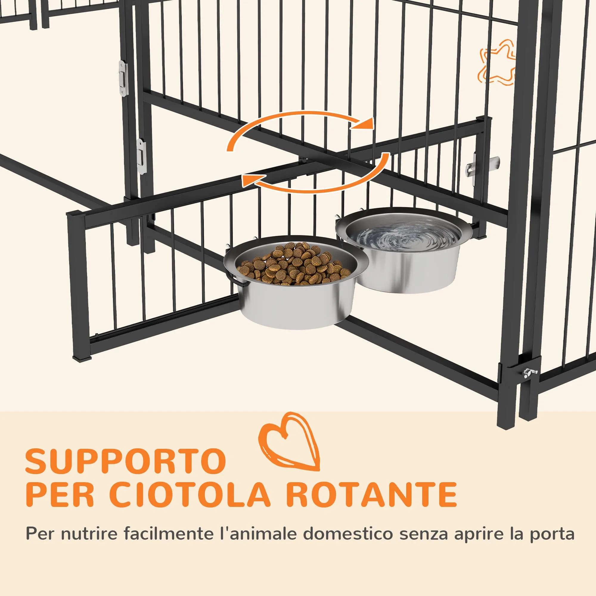 PawHut Recinto per Cani da Esterno con Tetto Anti-UV, 211x211x151 cm - immagine 5