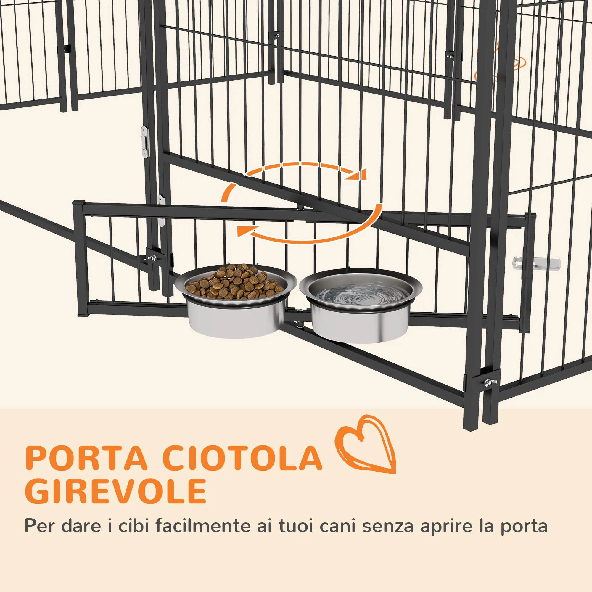 PawHut Recinto per Cani da Esterno con Tetto Anti-UV, 211x141x151 cm - immagine 5
