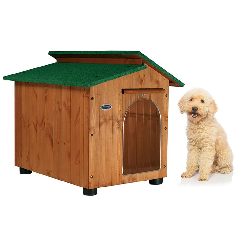 Original Legno Cuccia in Legno per Cani da Esterno mod. Alpi B – Barboncino 60x70xH62 - immagine 1