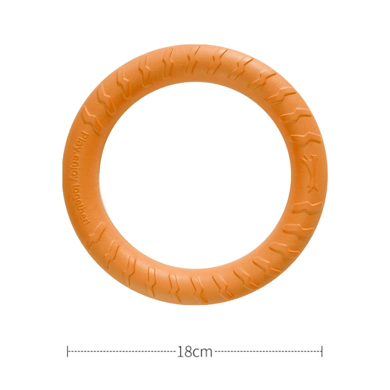 QEEROYO Anello per Morso e Frisbee Galleggiante per Cani, Arancione, 18 cm - immagine 2