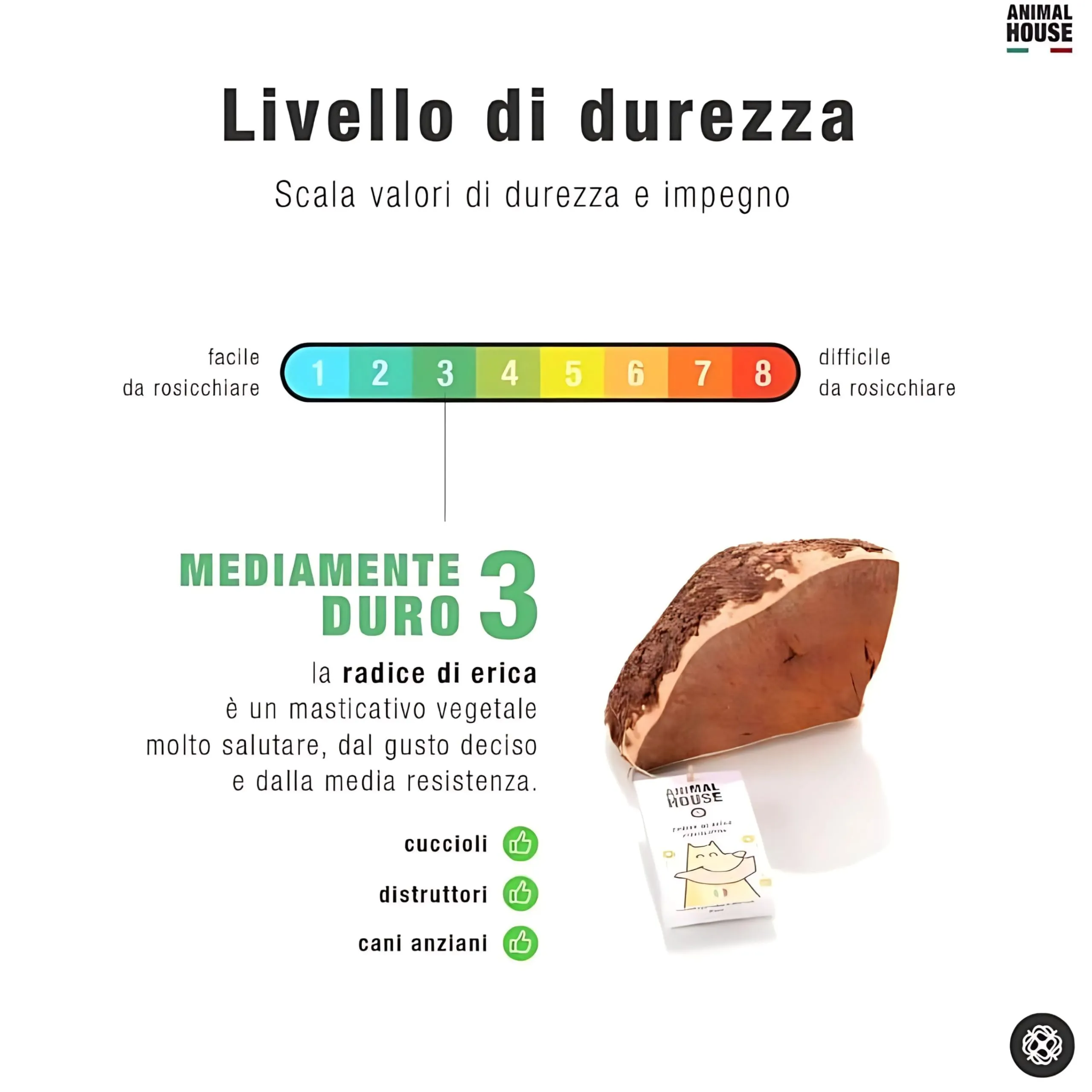 Animal House Radice di Erica per Cani, S - immagine 7