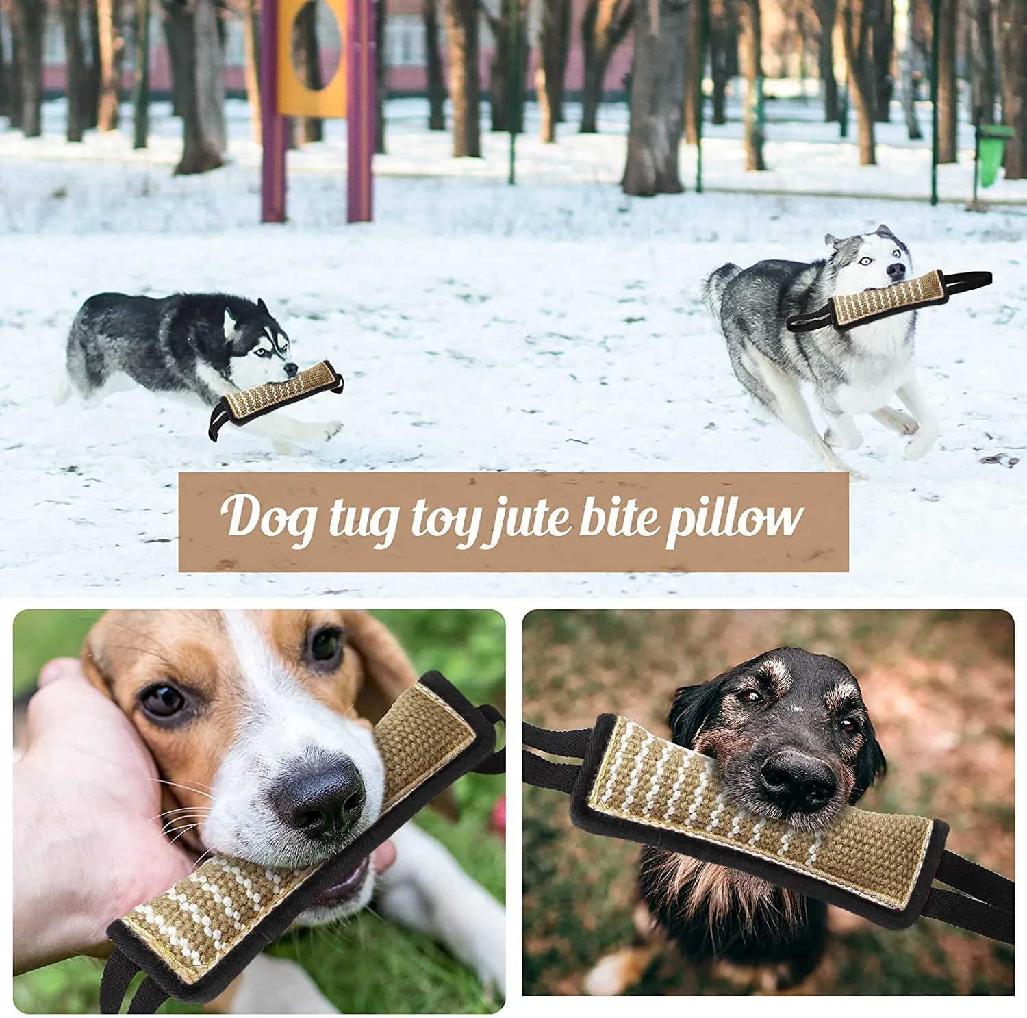 winbarry Manicotto per Cani, 30cm, 2 Maniglie per Addestramento e Gioco - immagine 7