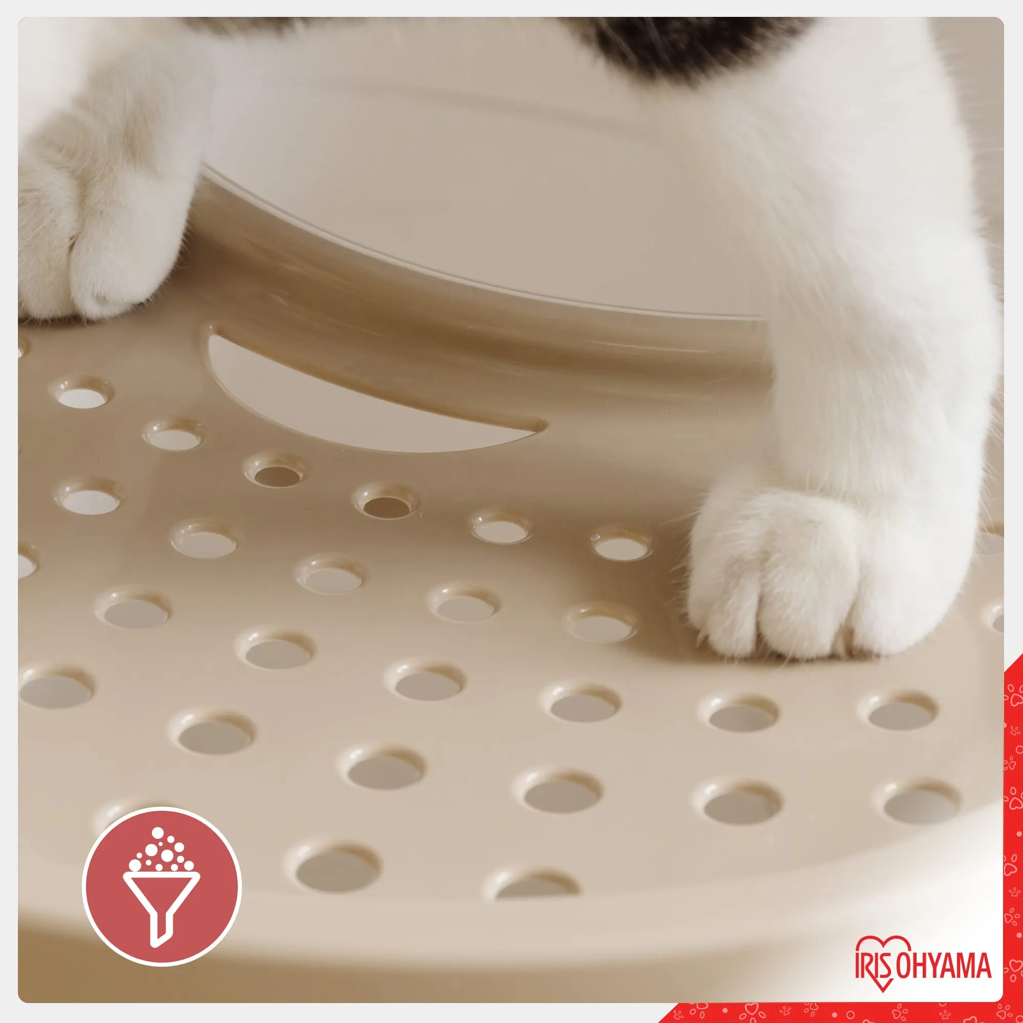 Iris Ohyama Lettiera per Gatti con Ingresso Top e Pala, Beige, TECL-20 - immagine 4