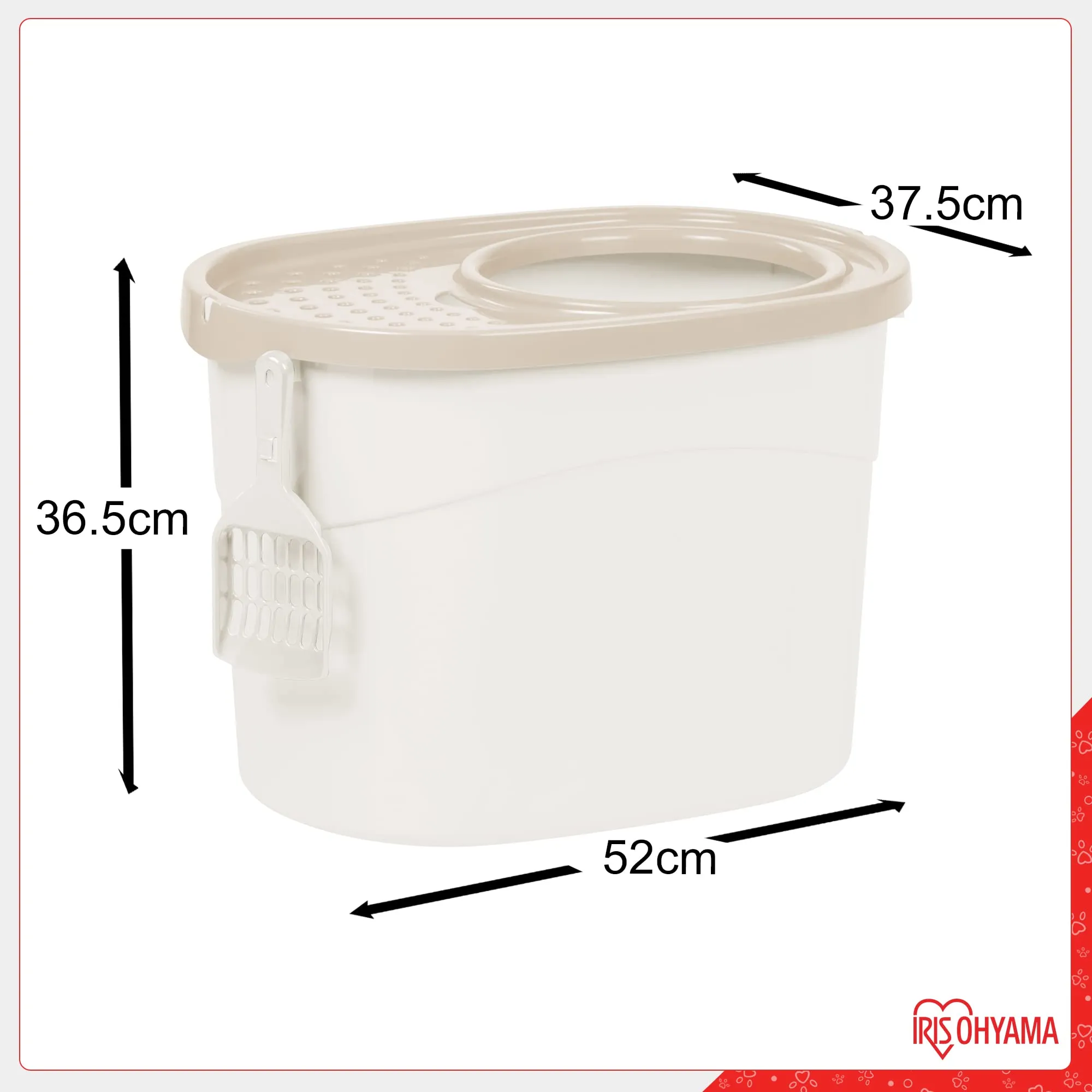 Iris Ohyama Lettiera per Gatti con Ingresso Top e Pala, Beige, TECL-20 - immagine 6