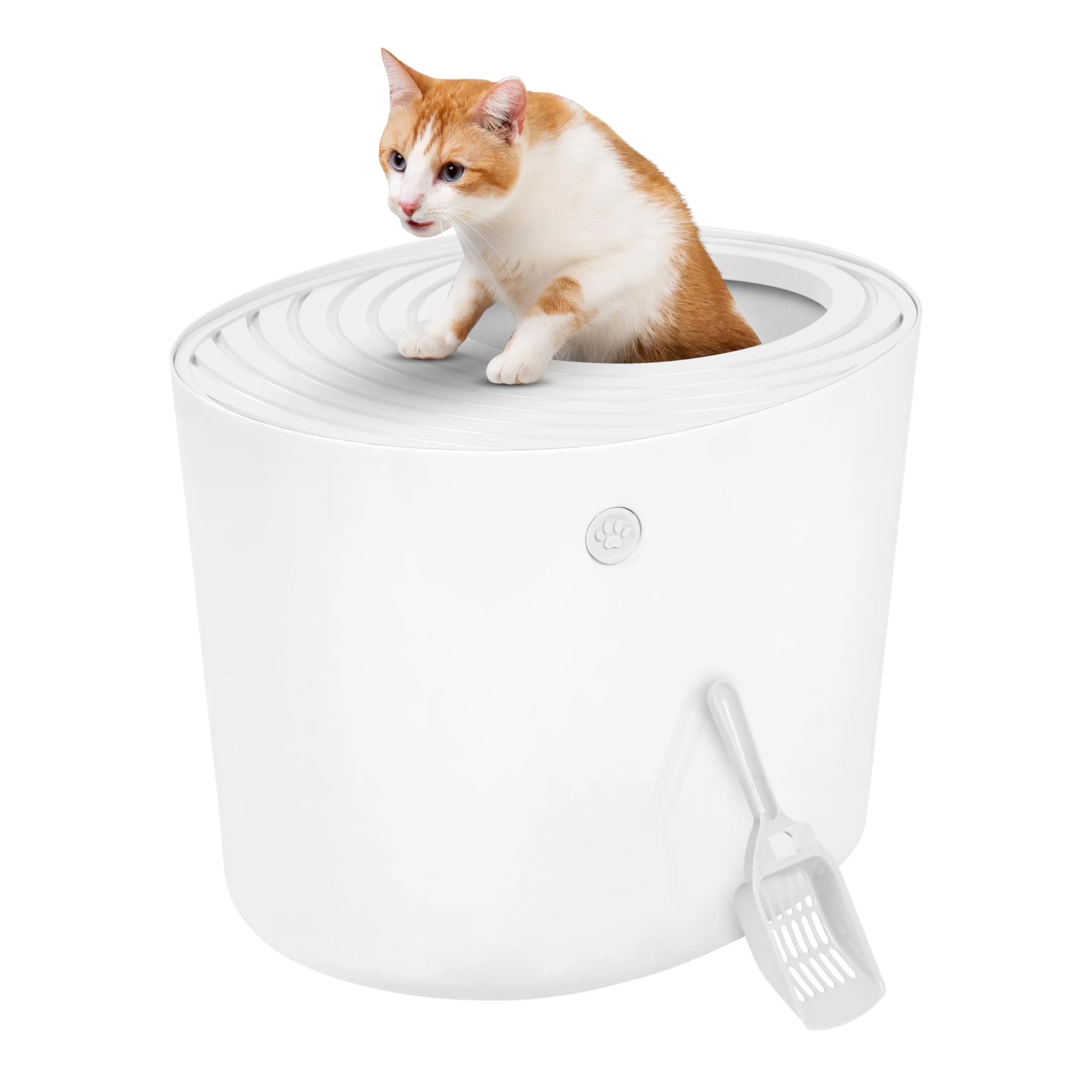 Iris Ohyama Lettiera per Gatti Chiusa con Ingresso Top, Bianco, PUNT-530 - immagine 1