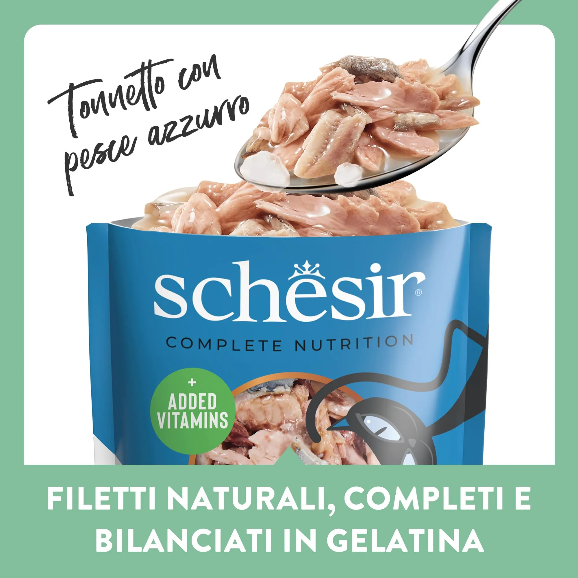 Schesir Tonnetto con Pesce Azzurro in Gelatina, Alimento Umido Completo per Gatti, 6 x 85g - immagine 4