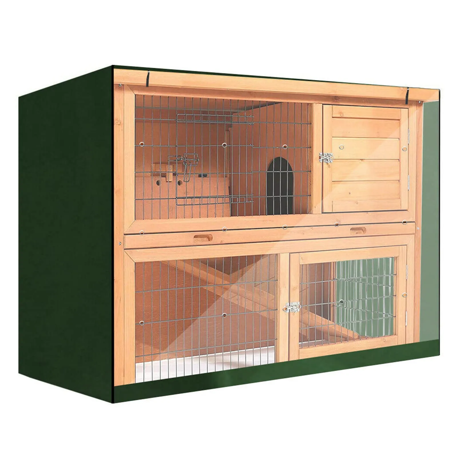 Jauhmui Copertura per Conigliera in Tessuto Oxford 210D, Impermeabile e Antipolvere, 122 x 50 x 105 cm, Verde - immagine 1