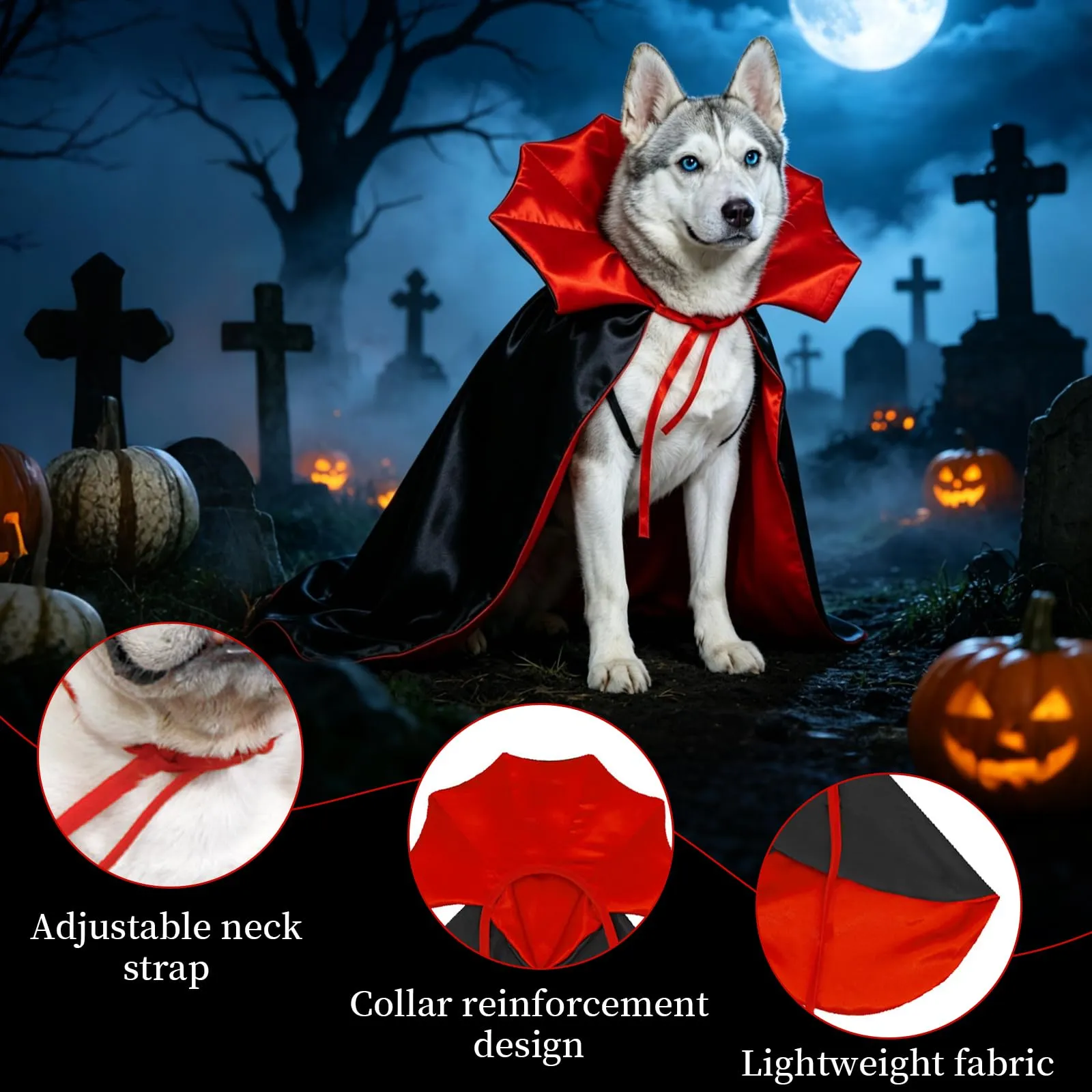JOZMMZEOOA Mantello Costume Halloween per Cani (L) - immagine 3