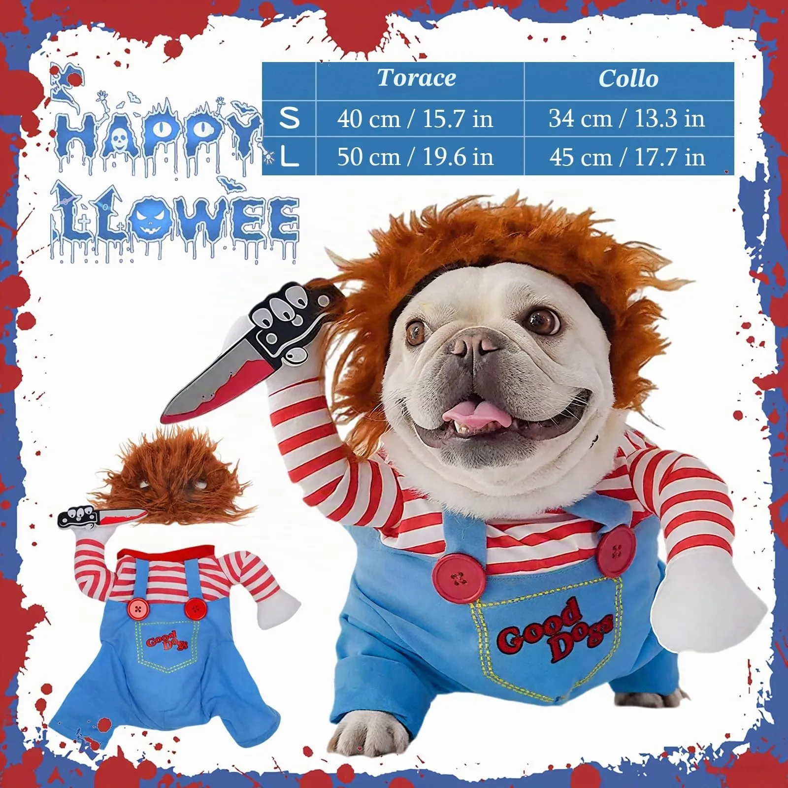 FAINCA Costume Halloween per Cane, Taglia S - immagine 2