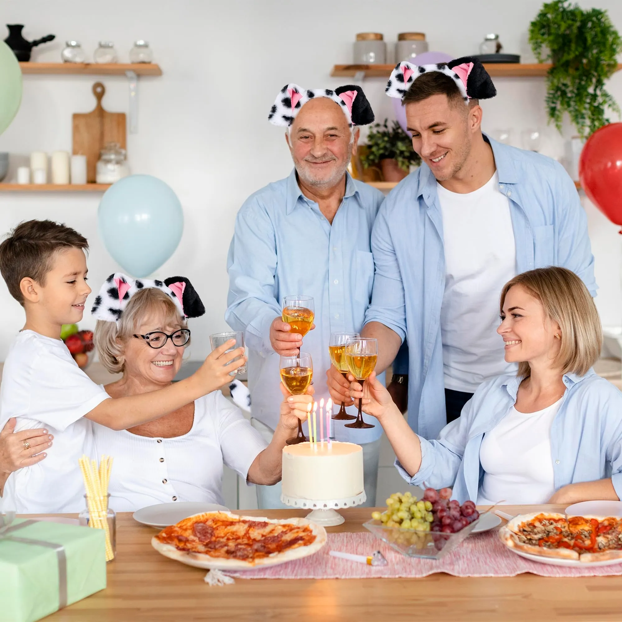 YUNHENTONG Set Accessori Costume da Dalmata per Adulti, 3 Pezzi - immagine 6