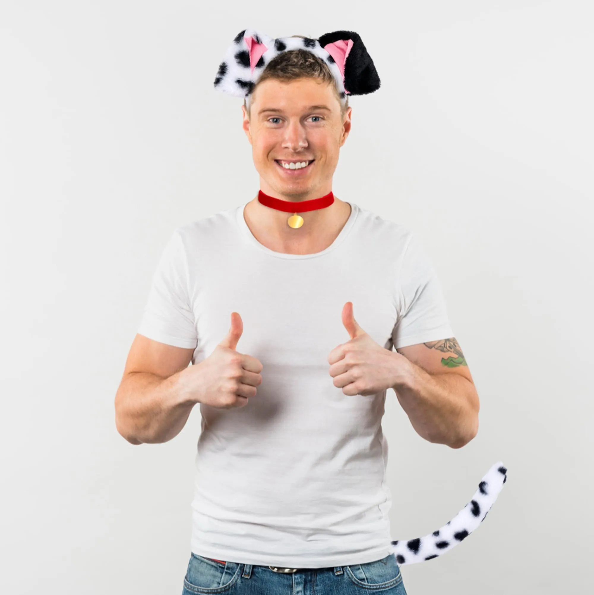 YUNHENTONG Set Accessori Costume da Dalmata per Adulti, 3 Pezzi - immagine 7