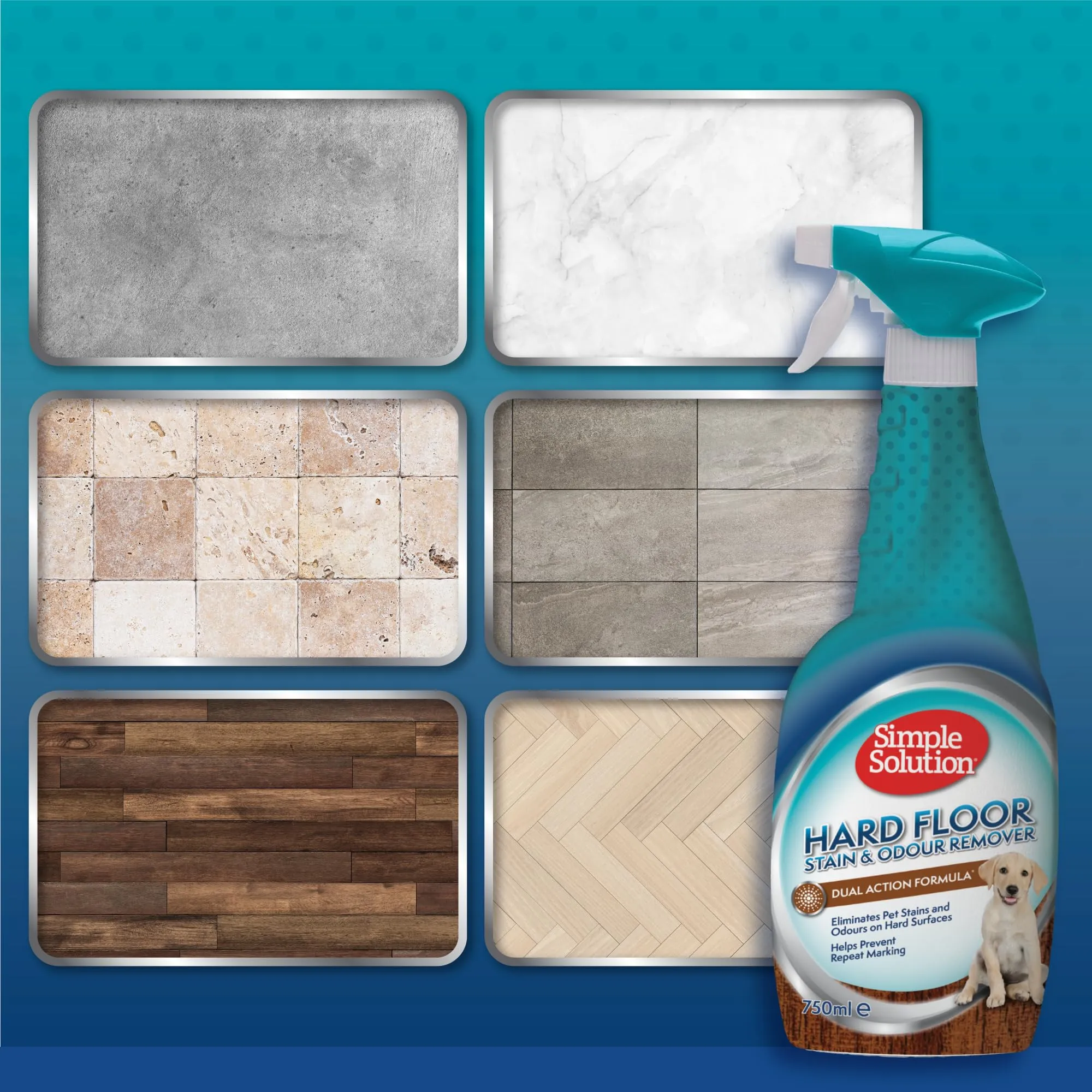 Simple Solution Smacchiatore per Pavimenti Duri e Odori di Animali Domestici, Detergente a Doppia Azione per Legno Duro Sigillato, 750 ml - immagine 3