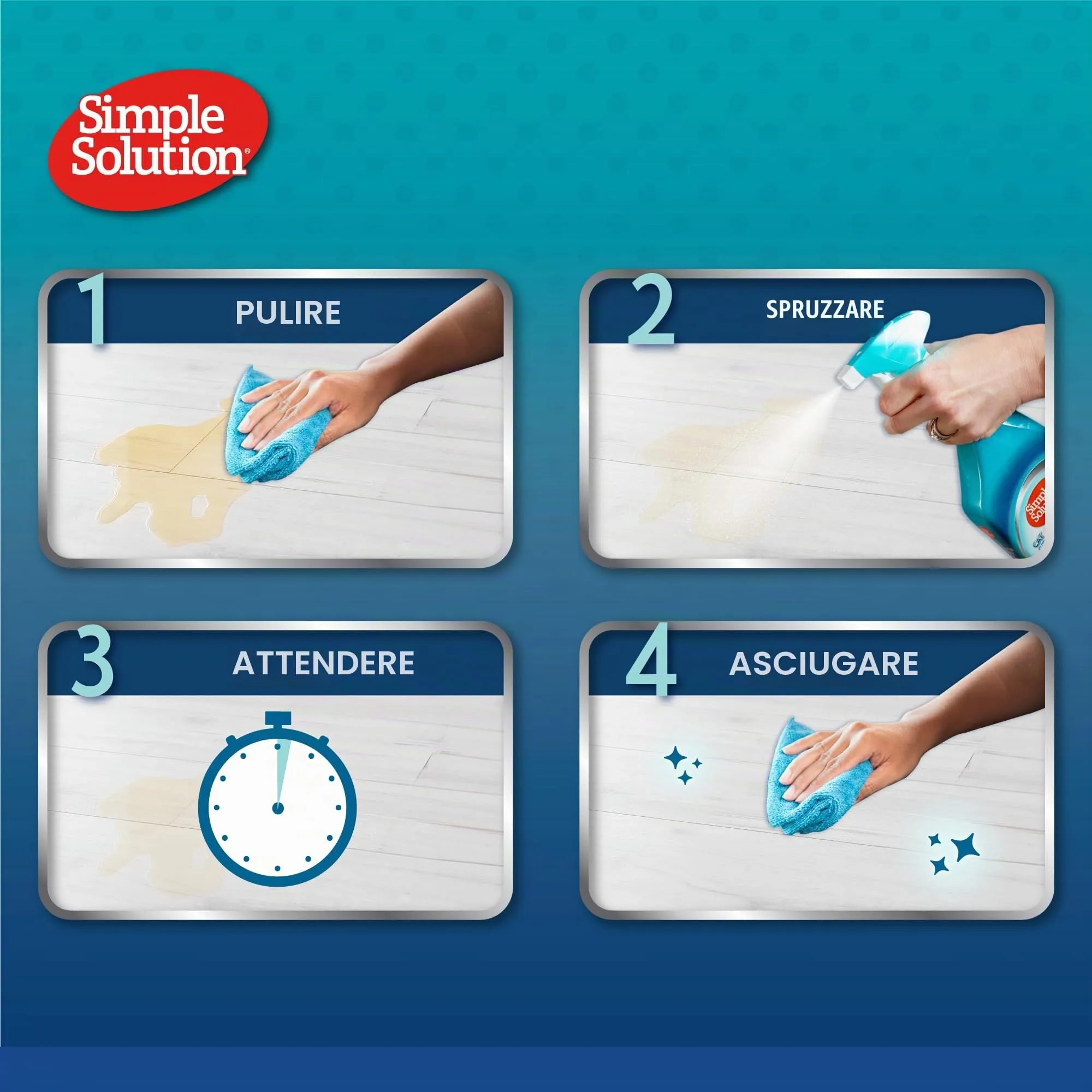 Simple Solution Smacchiatore per Pavimenti Duri e Odori di Animali Domestici, Detergente a Doppia Azione per Legno Duro Sigillato, 750 ml - immagine 6