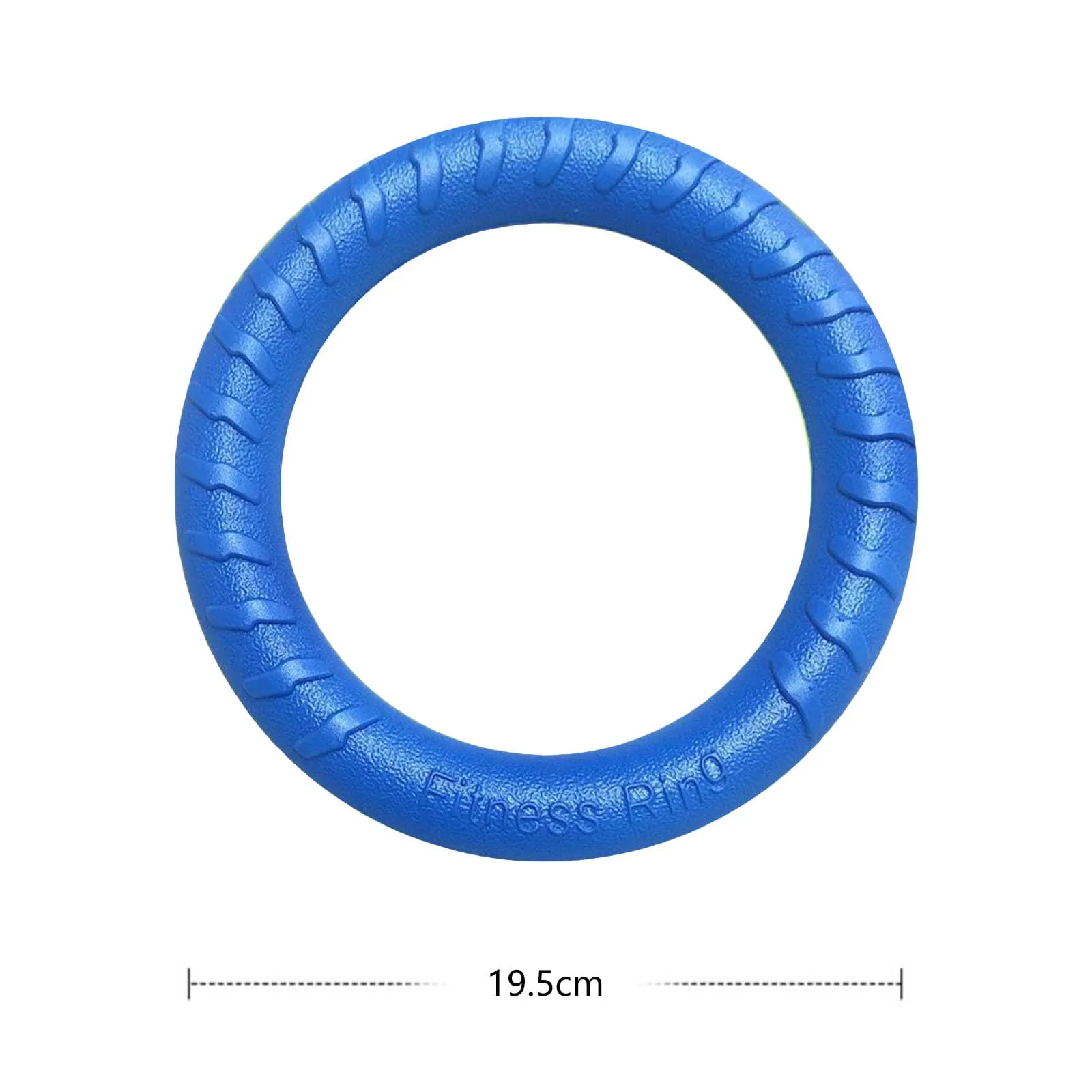 QEEROYO Anello per Morso e Frisbee Interattivo per Cani, 19.5 cm, Blu - immagine 2