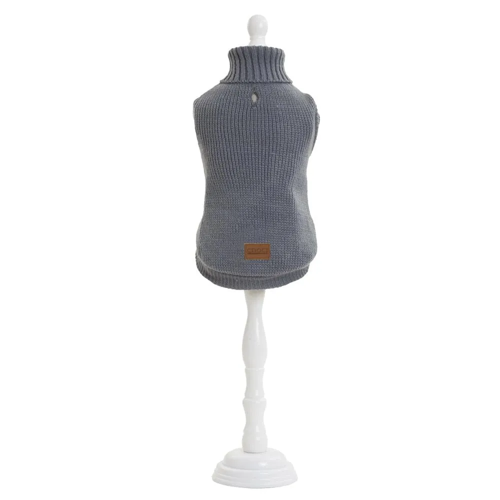 Croci Moscow Maglioncino Dolcevita per Cani, Grigio, 30 cm - immagine 3
