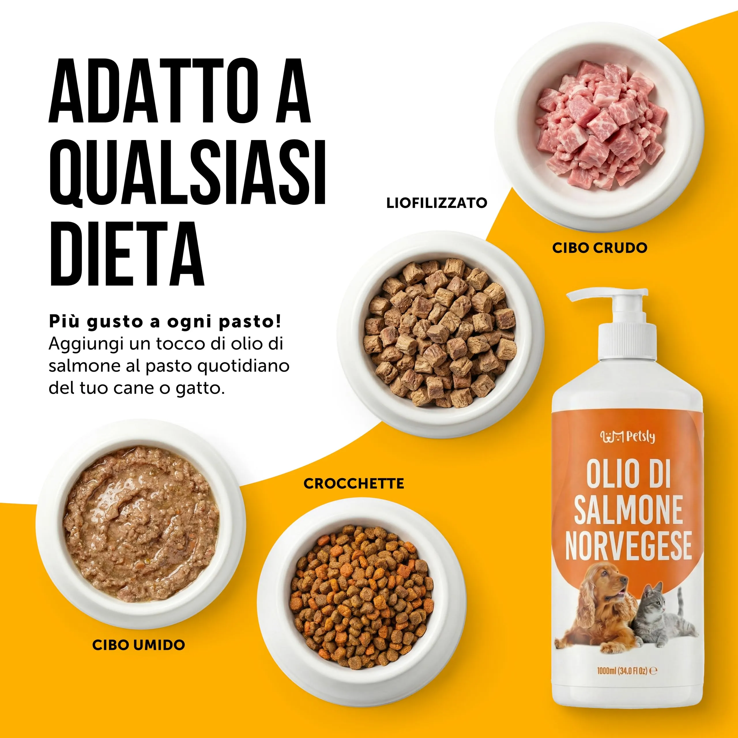 Petsly Olio di Salmone per Cani e Gatti, 1000 ml - immagine 5