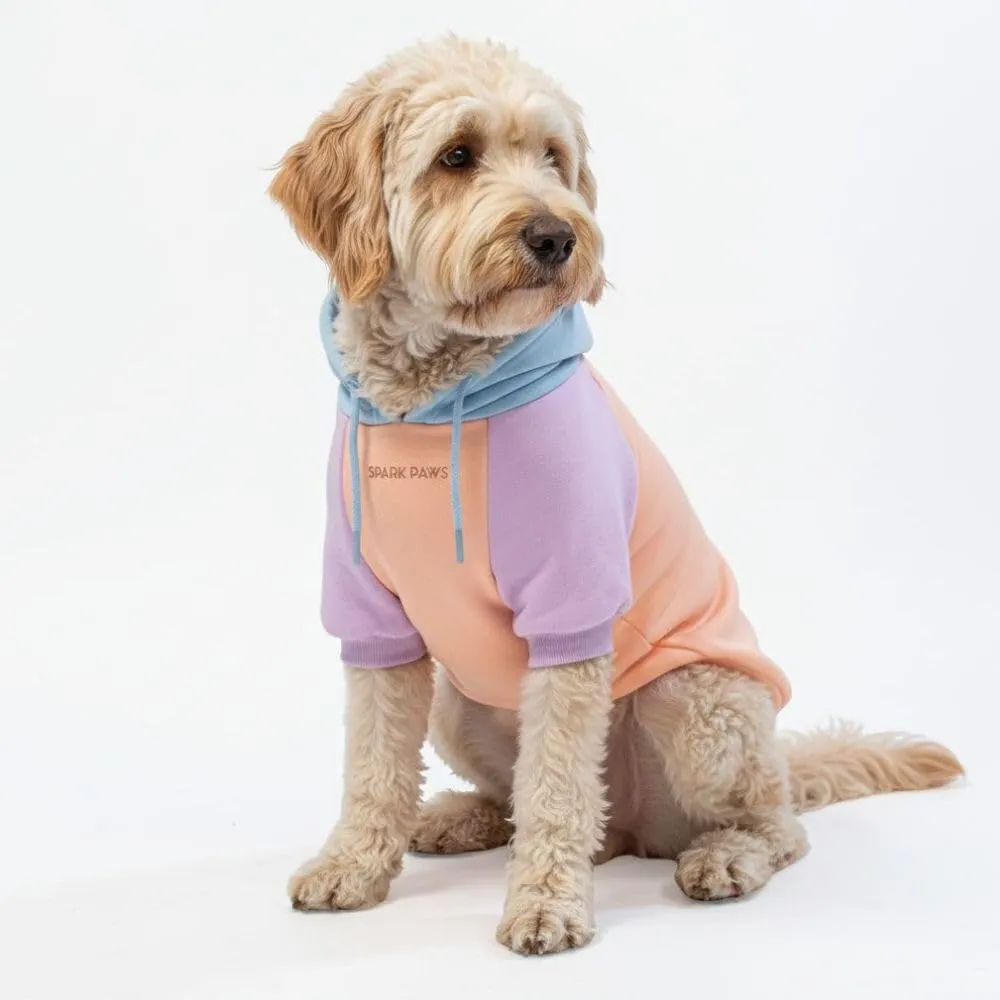 Spark Paws Felpa con cappuccio in pile per cani taglia XXL, Cotton Candy, Quadri scozzesi - immagine 1