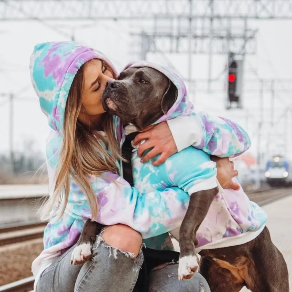 Spark Paws Felpa con cappuccio per cani, Tinta unita, Grande - immagine 3