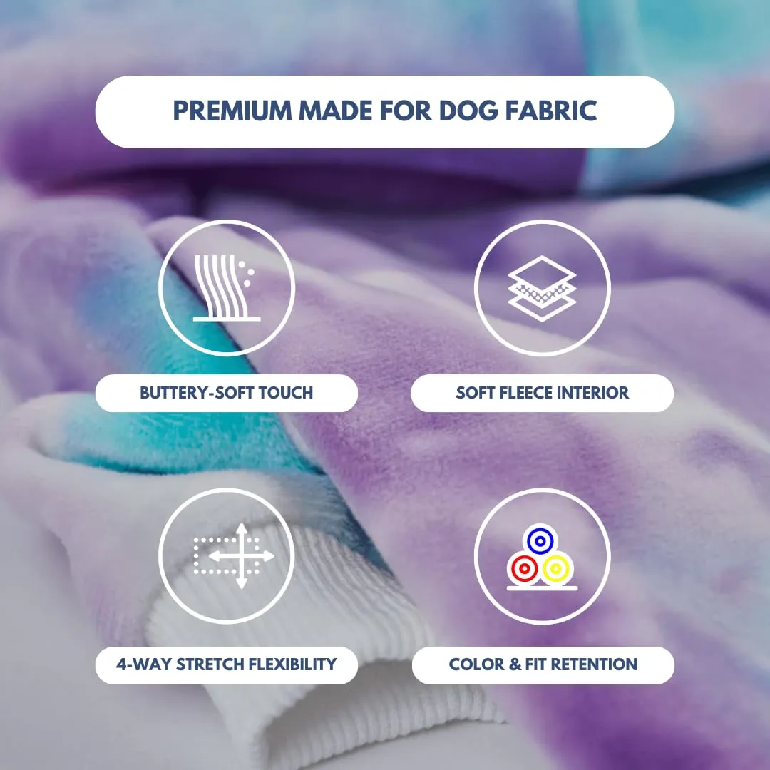 Spark Paws Felpa con cappuccio per cane, Pile, Quadri verdi/cono di neve, 3XL: 60-80lbs - immagine 4