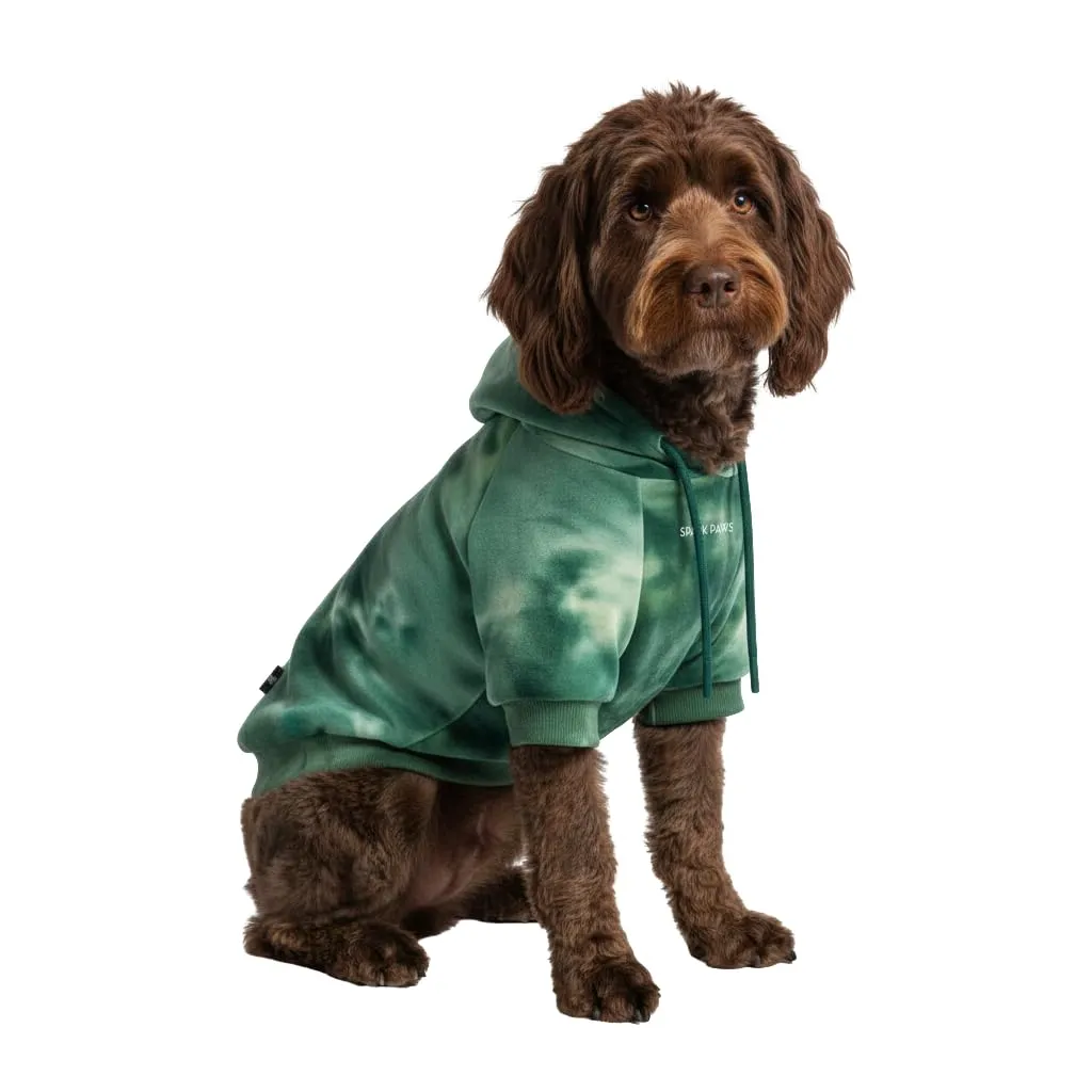 Felpa con Cappuccio Spark Paws per Cani, Verde Skydye, 2XL - immagine 1