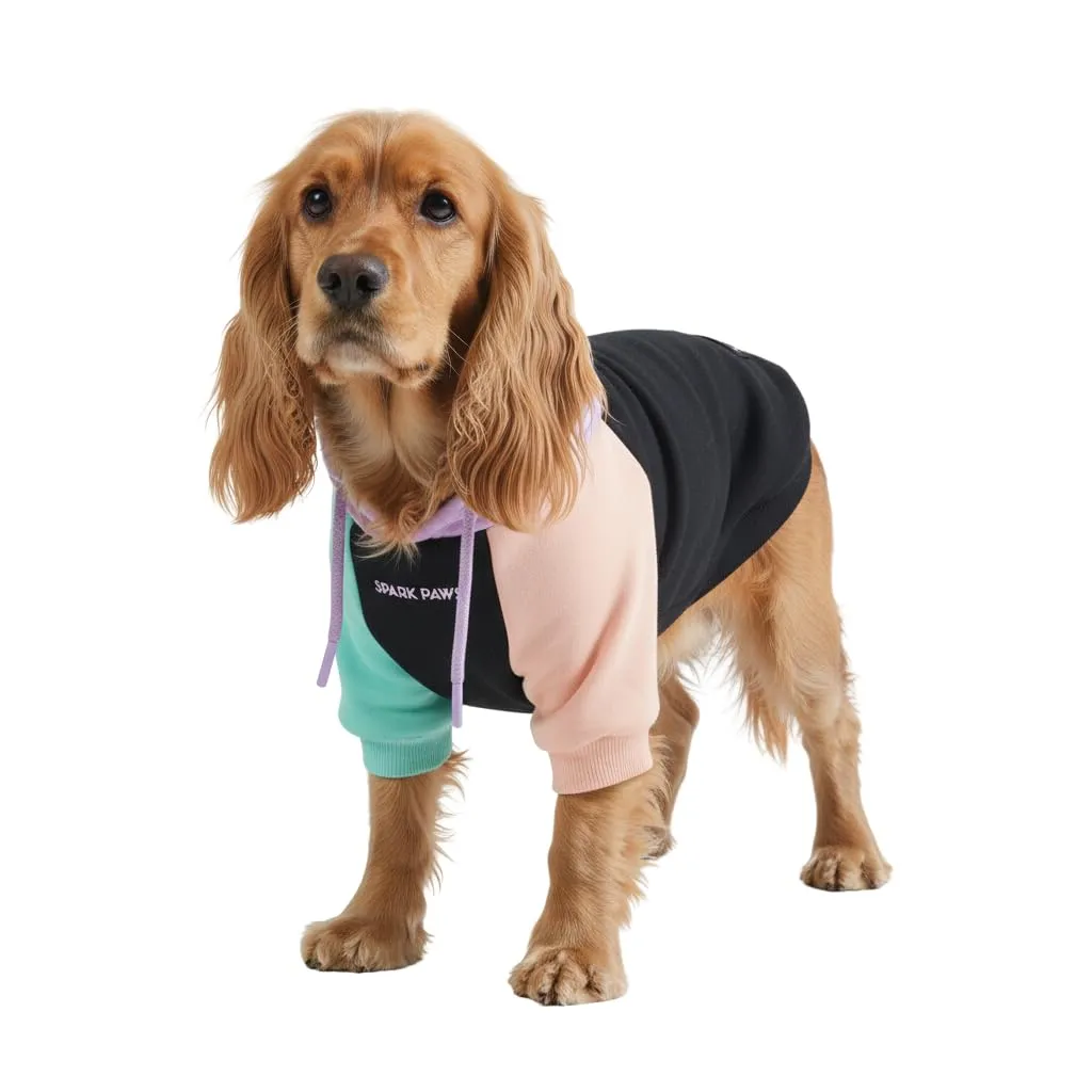 Spark Paws Felpa con Cappuccio per Cani, Quadri scozzesi, Cyber Punk, Large - immagine 1