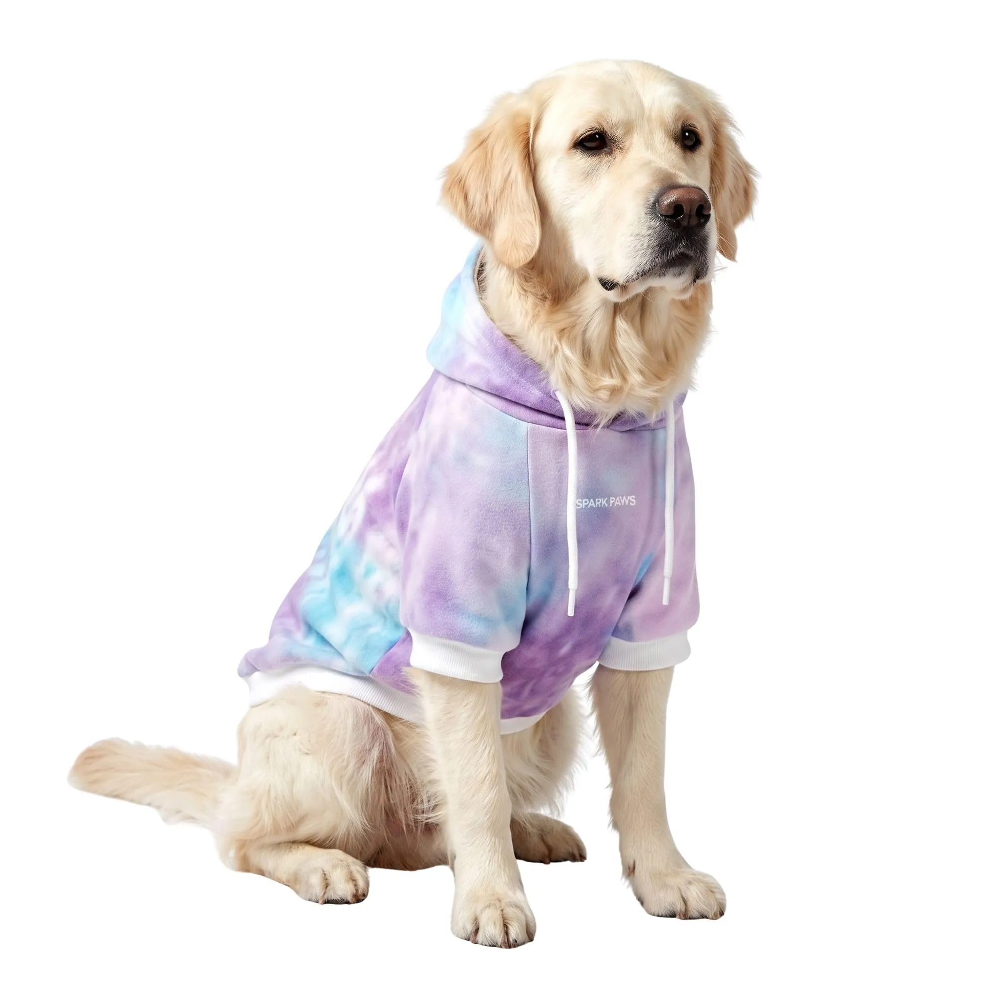 Spark Paws Felpa con Cappuccio per Cani, Tinta Unita, Sky Retro anni '90, 4XL - immagine 1