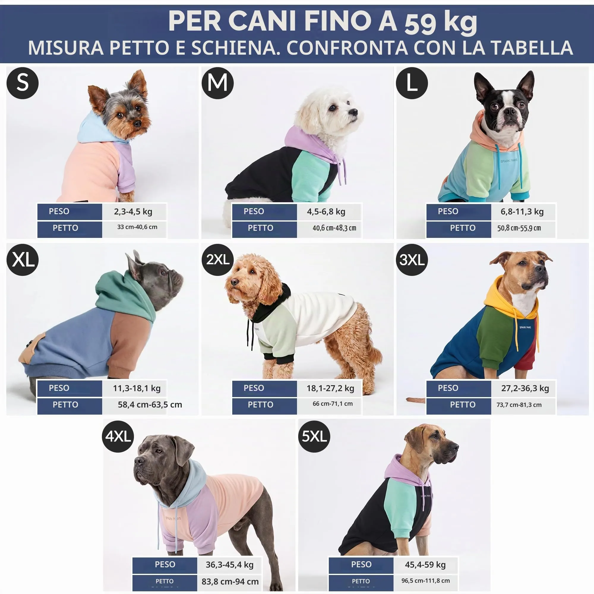 Spark Paws Felpa con cappuccio in pile per cani di taglia grande - immagine 3