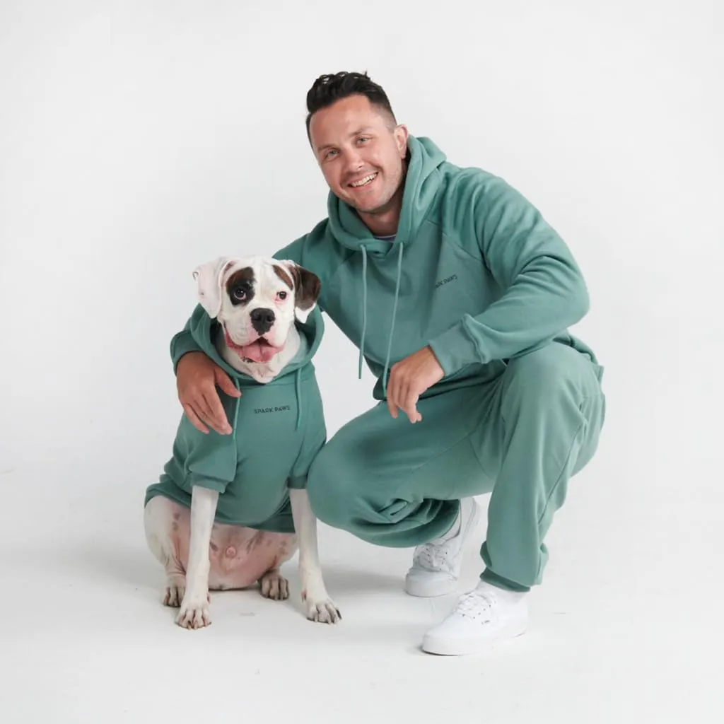 Spark Paws Felpa con cappuccio per cani XXL, Tinta unita, Verde acqua - immagine 5