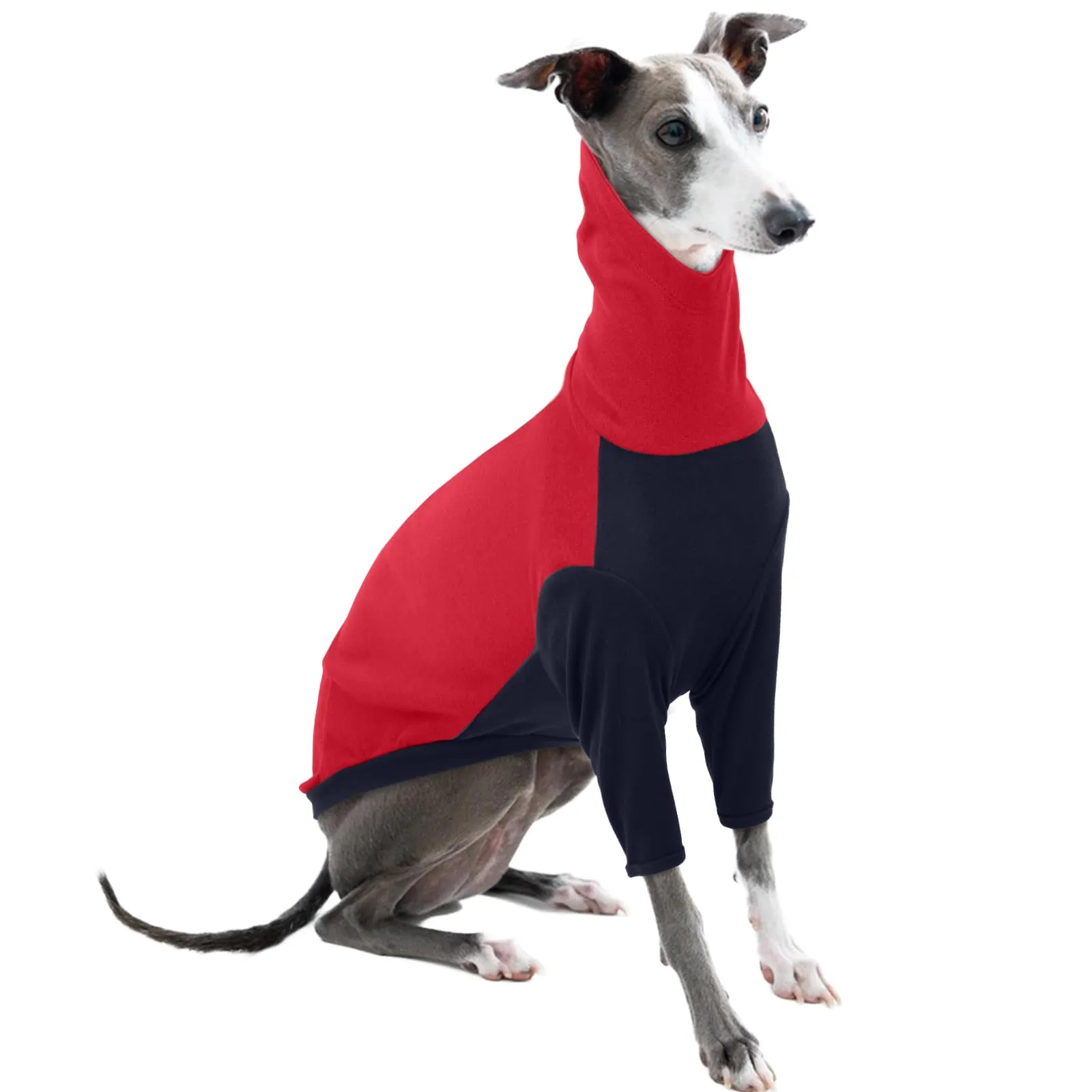 PUMYPOREITY Maglione Pullover per Levrieri Whippet e Lurcher, Abbigliamento Invernale Cane, Rosso, M - immagine 1