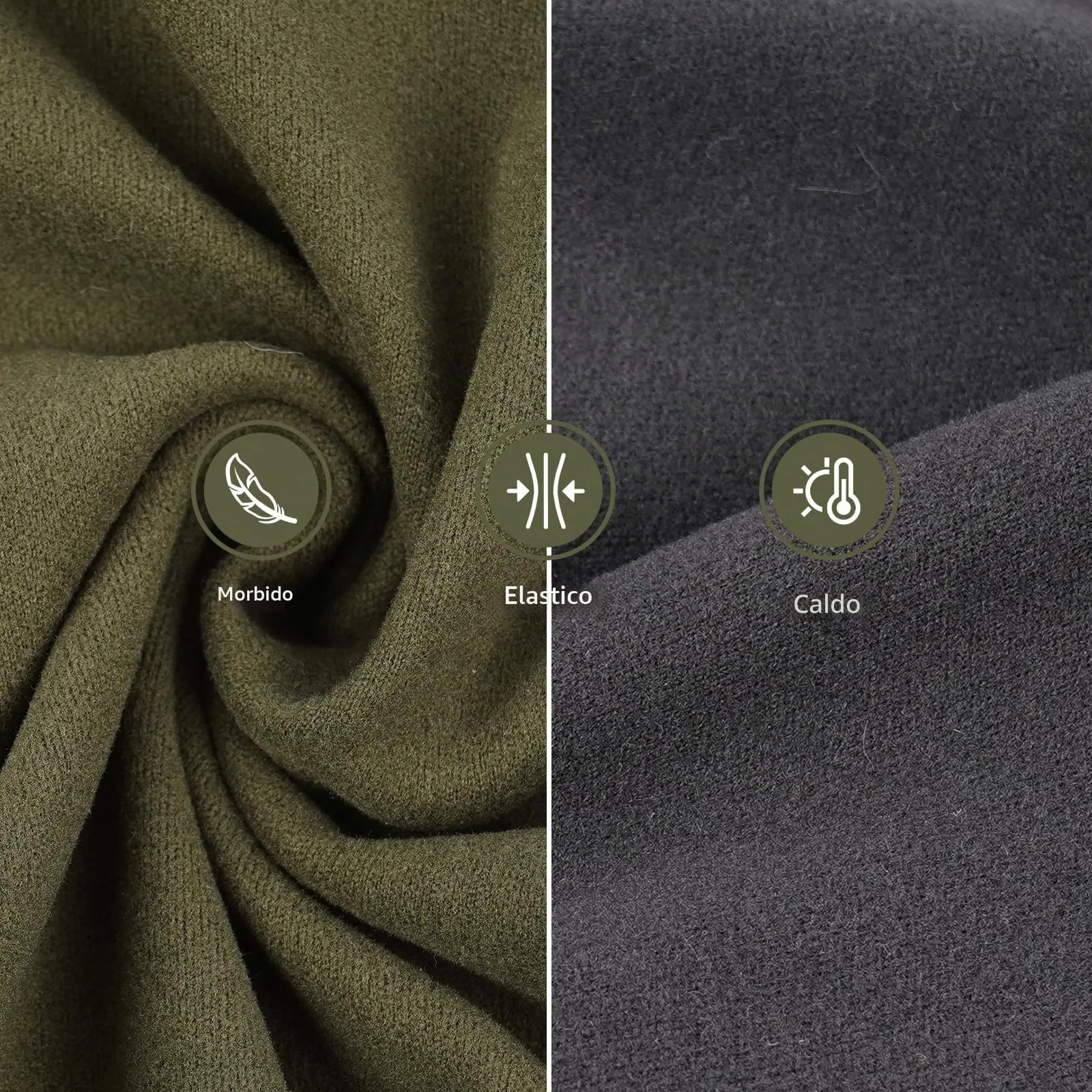 PUMYPOREITY Maglione Pullover per Levrieri, Whippet e Lurchers - Verde Militare, M - immagine 2